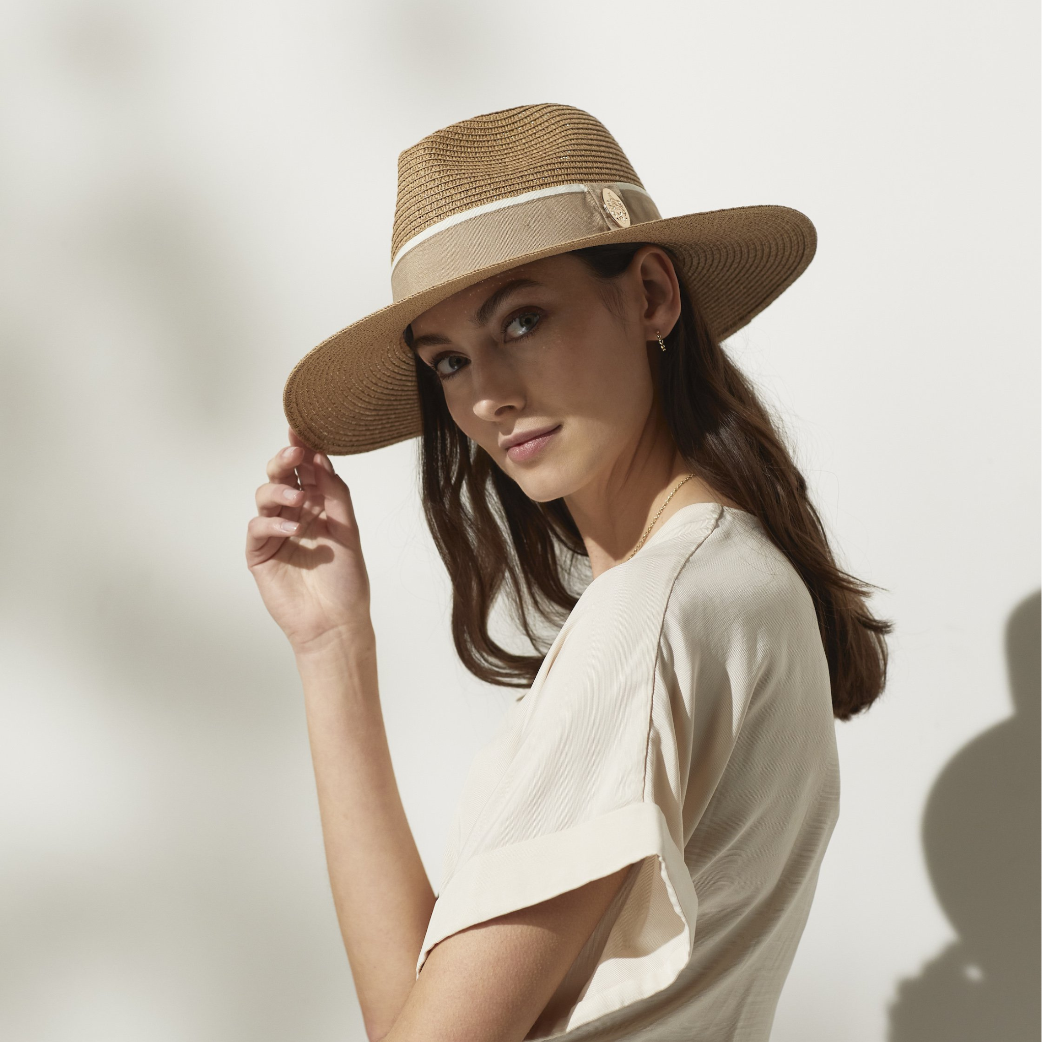Hemley Summer Fedora Natural (Fawn Ribbon)