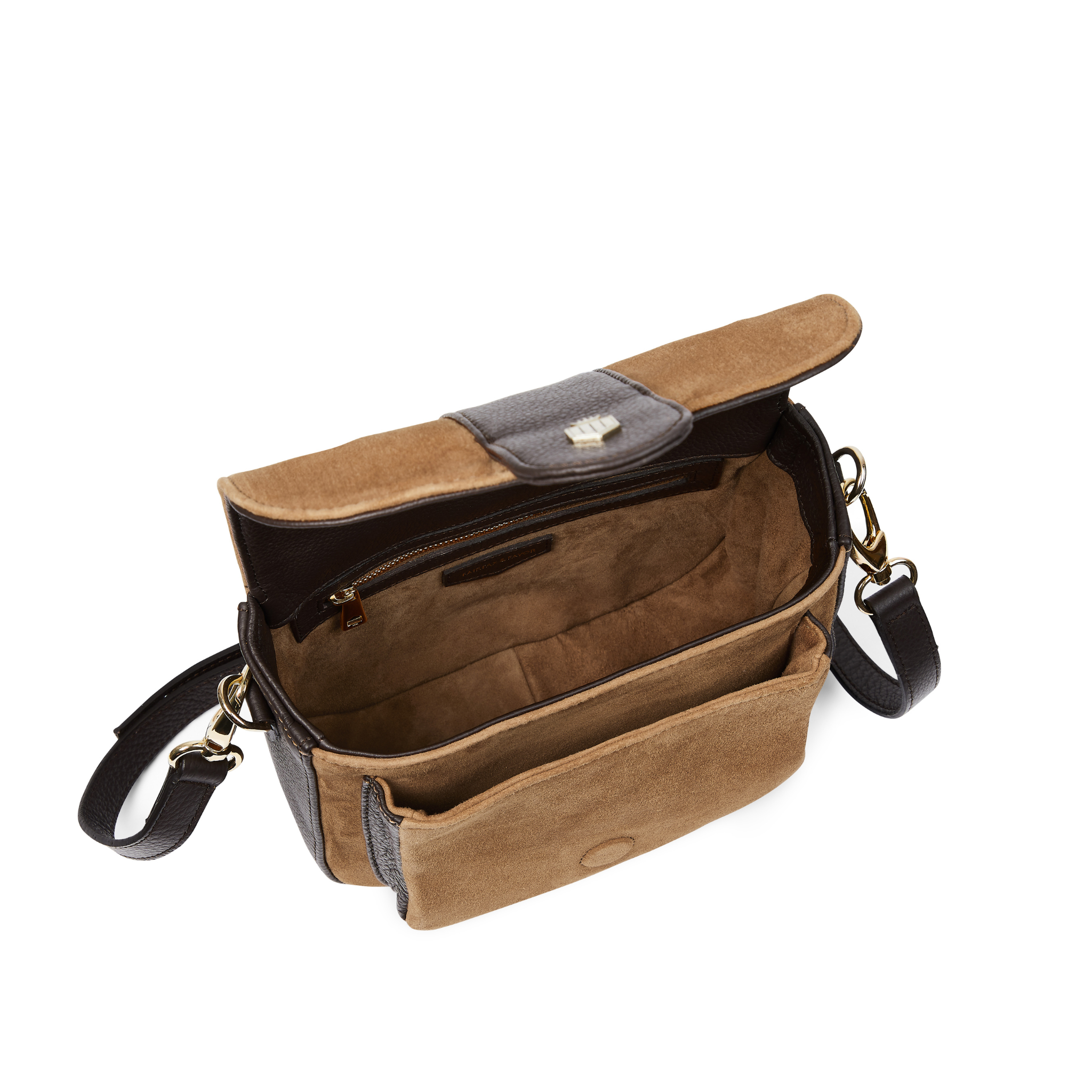 Highcliffe Saddle Bag Tan Suede