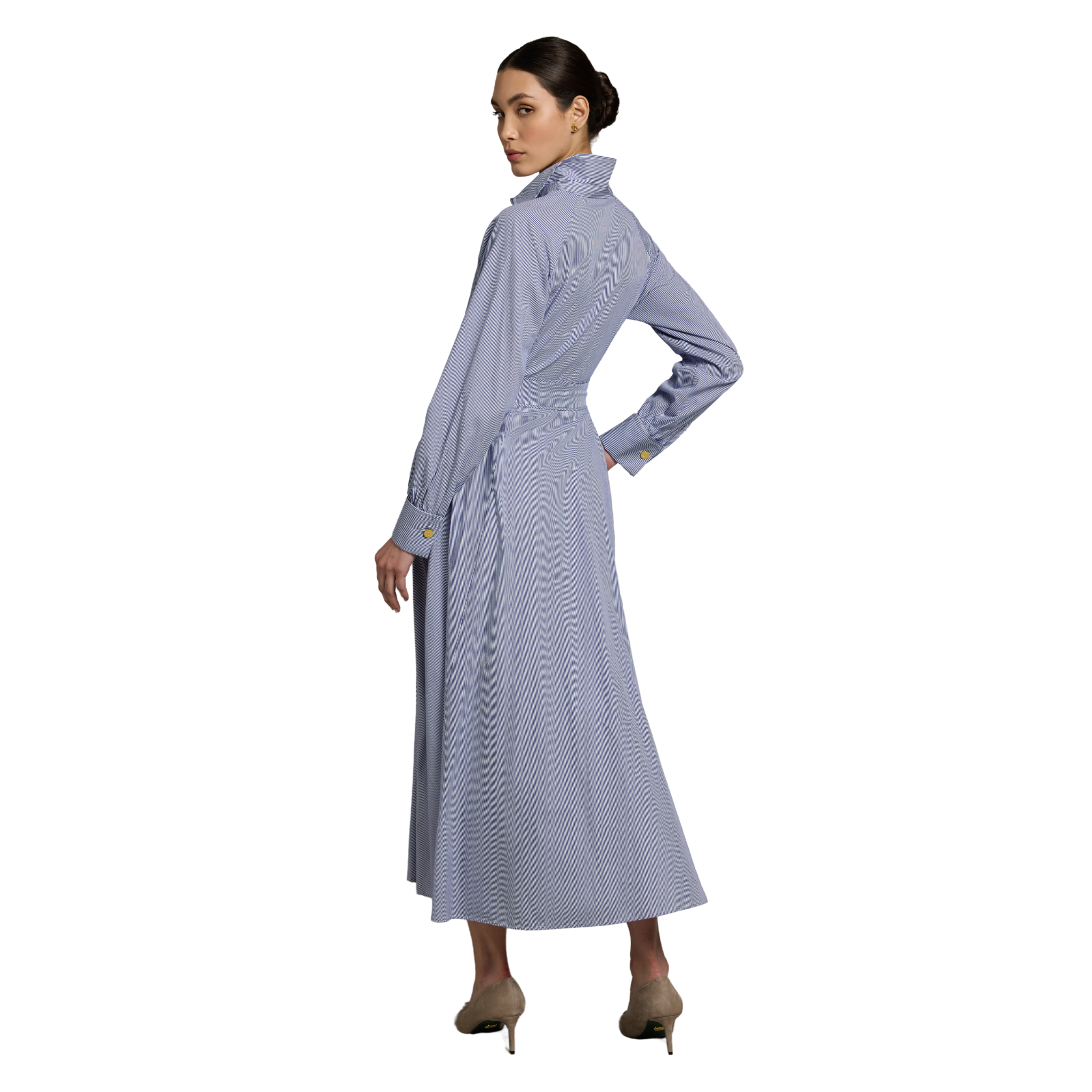 Aimee Dress Blue Stripe