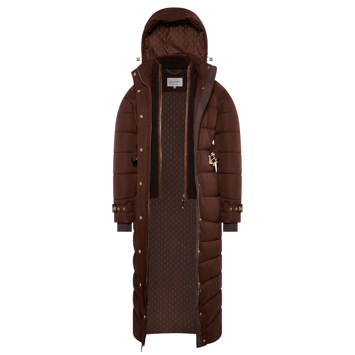 Arosa Luxe Longline Coat Walnut