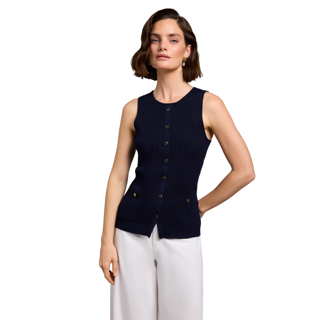 Aubrey Knitted Tank Ink Navy