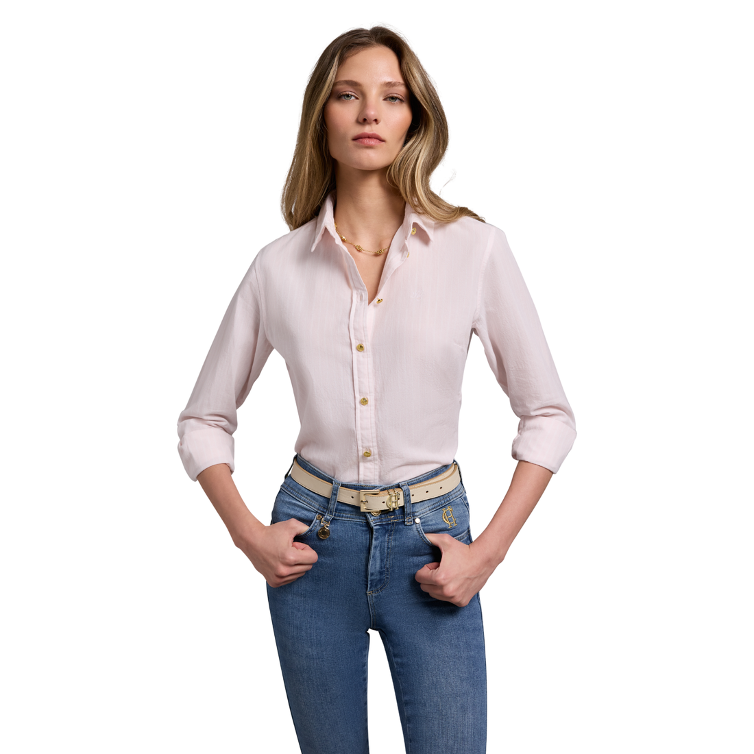 Classic Fit Shirt Soft Pink Stripe