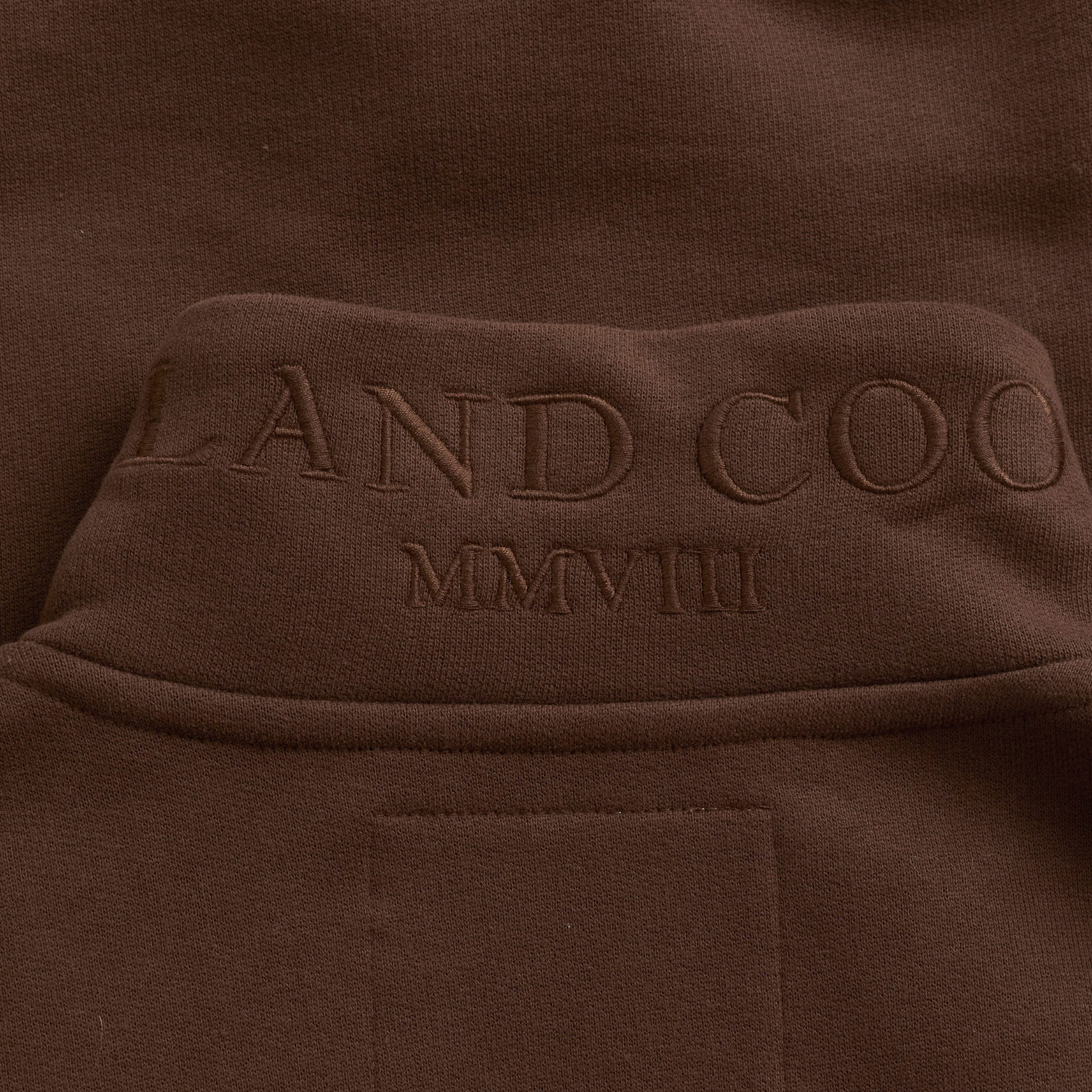 Essential Relaxed Quarter Zip Sweat Walnut