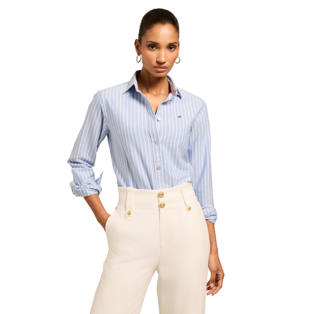 Oxford Shirt Sky Blue Stripe