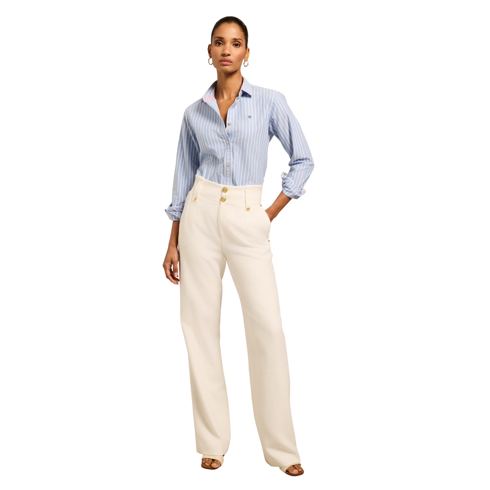 Oxford Shirt Sky Blue Stripe