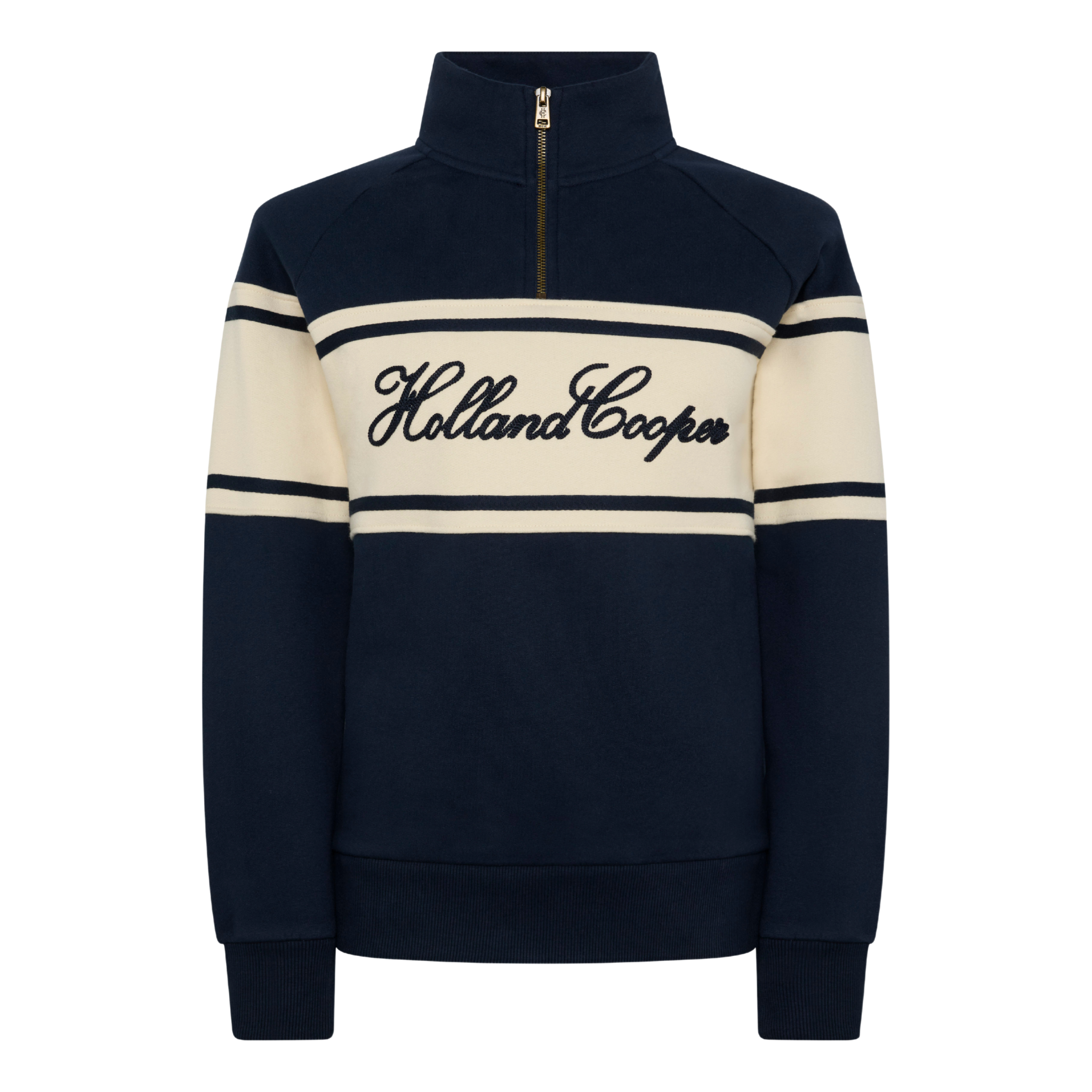 Signature Quarter Zip Sweat Ink Navy