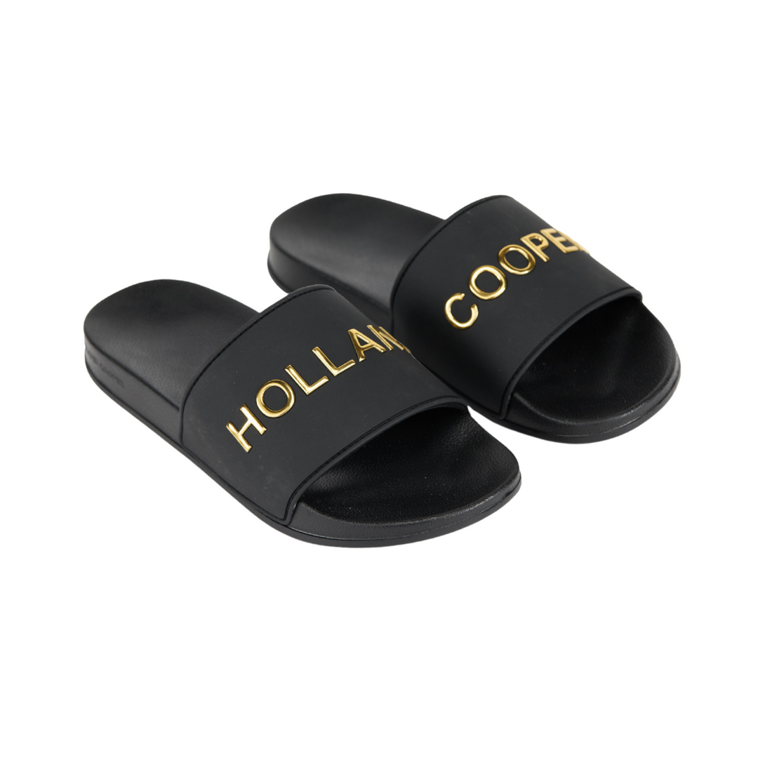 HC Pool Slides Black Gold