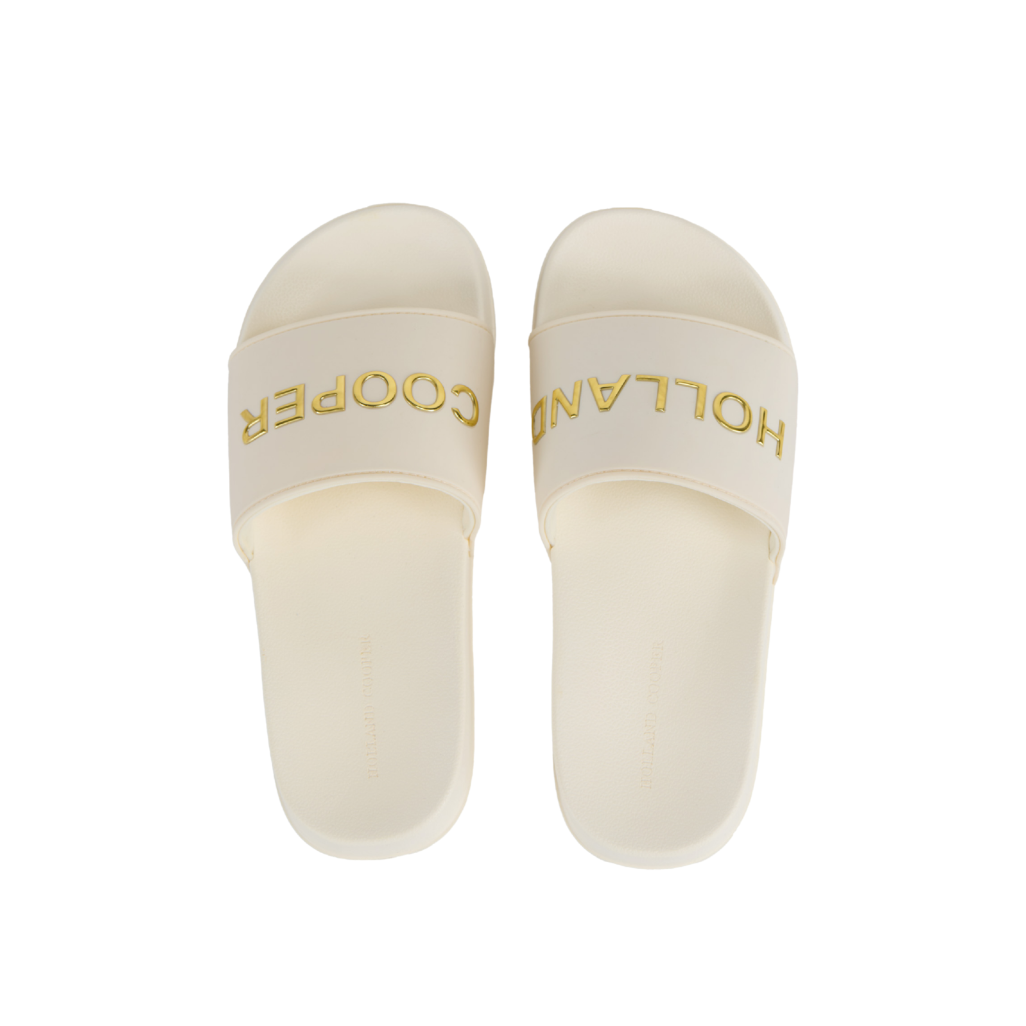 HC Pool Slides Cream Gold