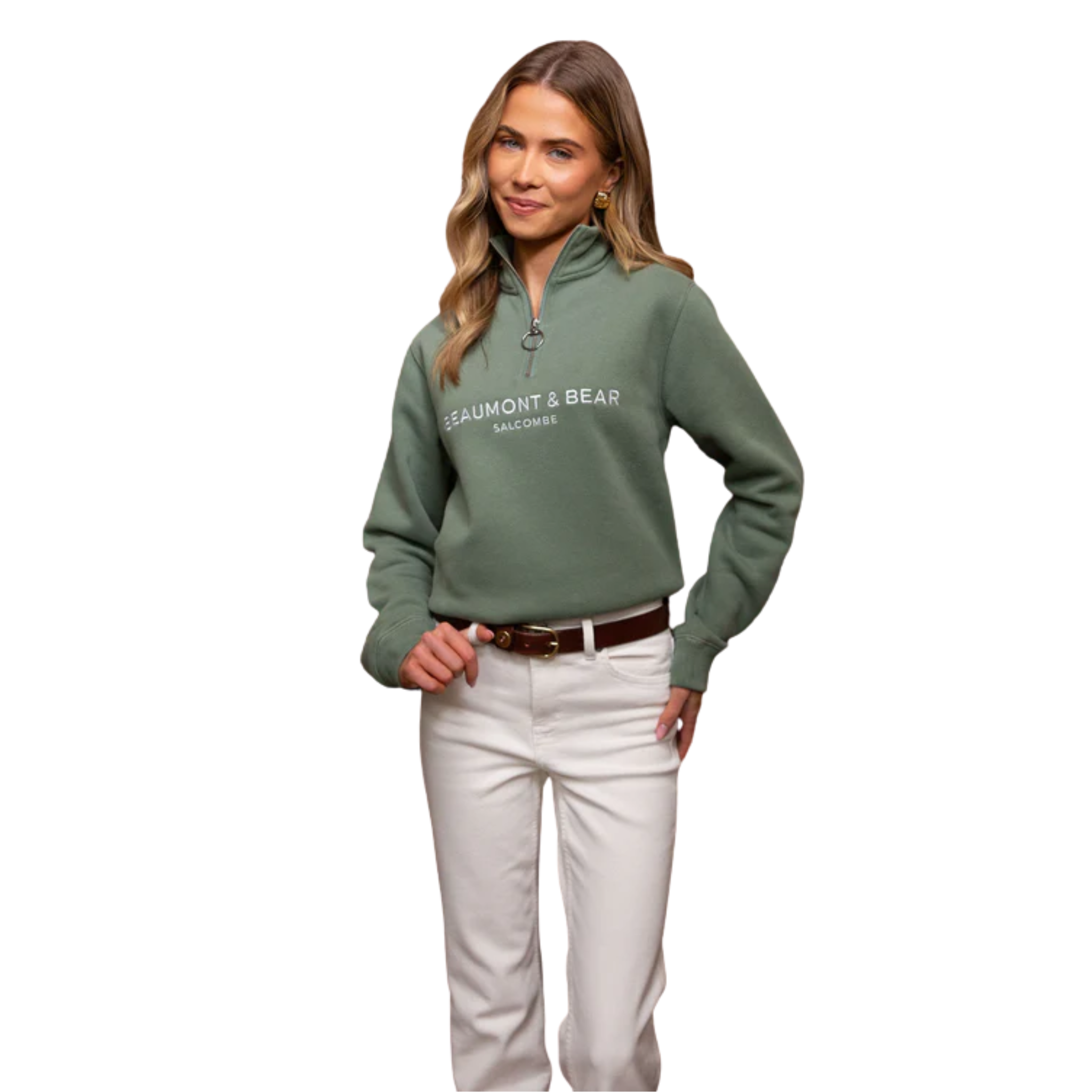 Kingswear Unisex Quarter Zip Fern