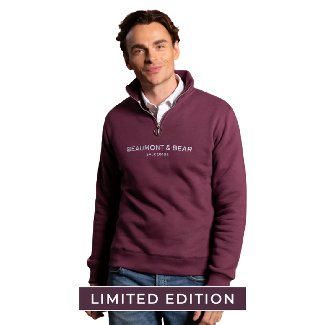 Kingswear Unisex Quarter Zip Berry - Limited Edition