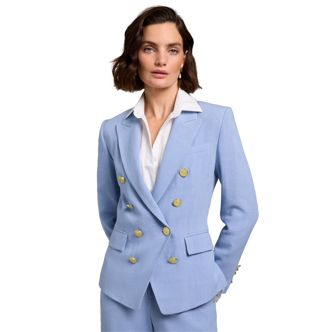 Knightsbridge Blazer Ice Blue Linen