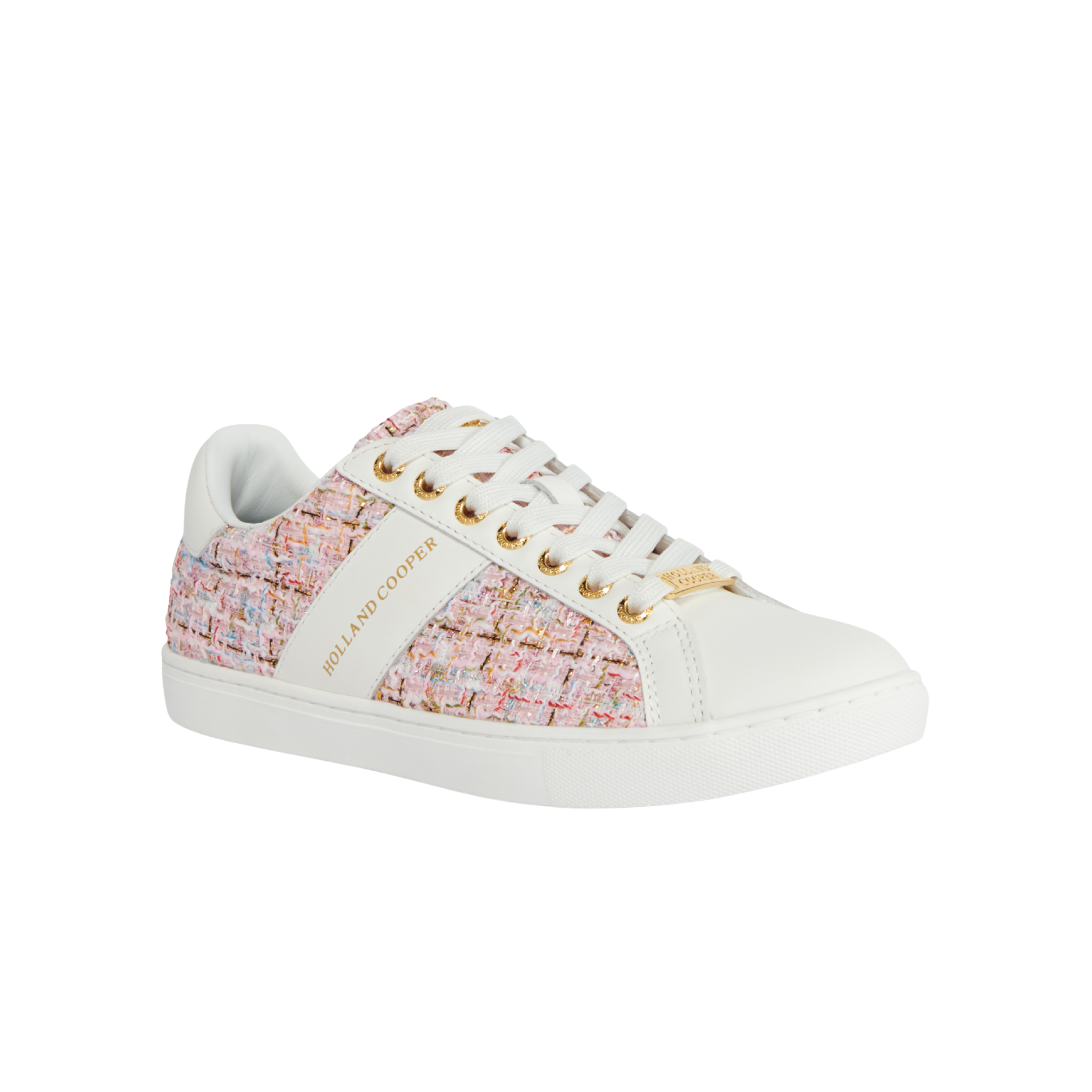 Knightsbridge Court Trainer Pink Sparkle Boucle