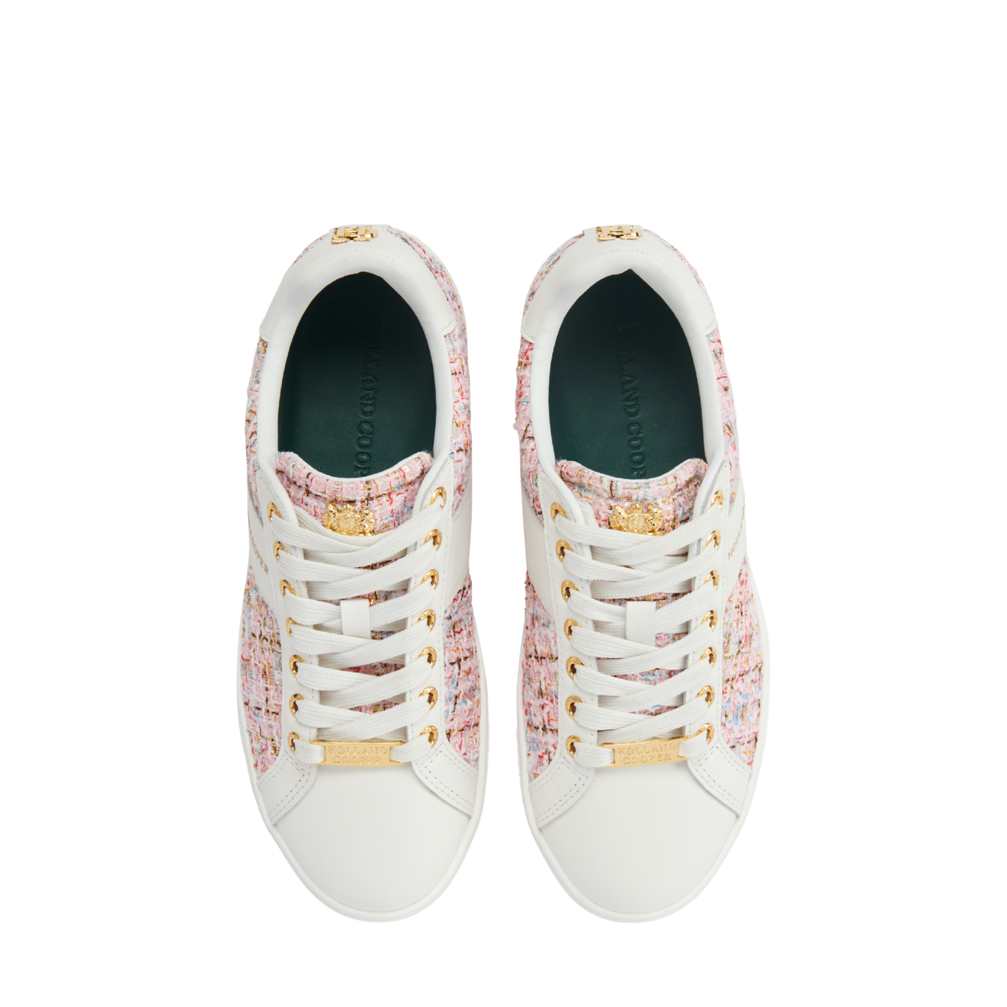 Knightsbridge Court Trainer Pink Sparkle Boucle