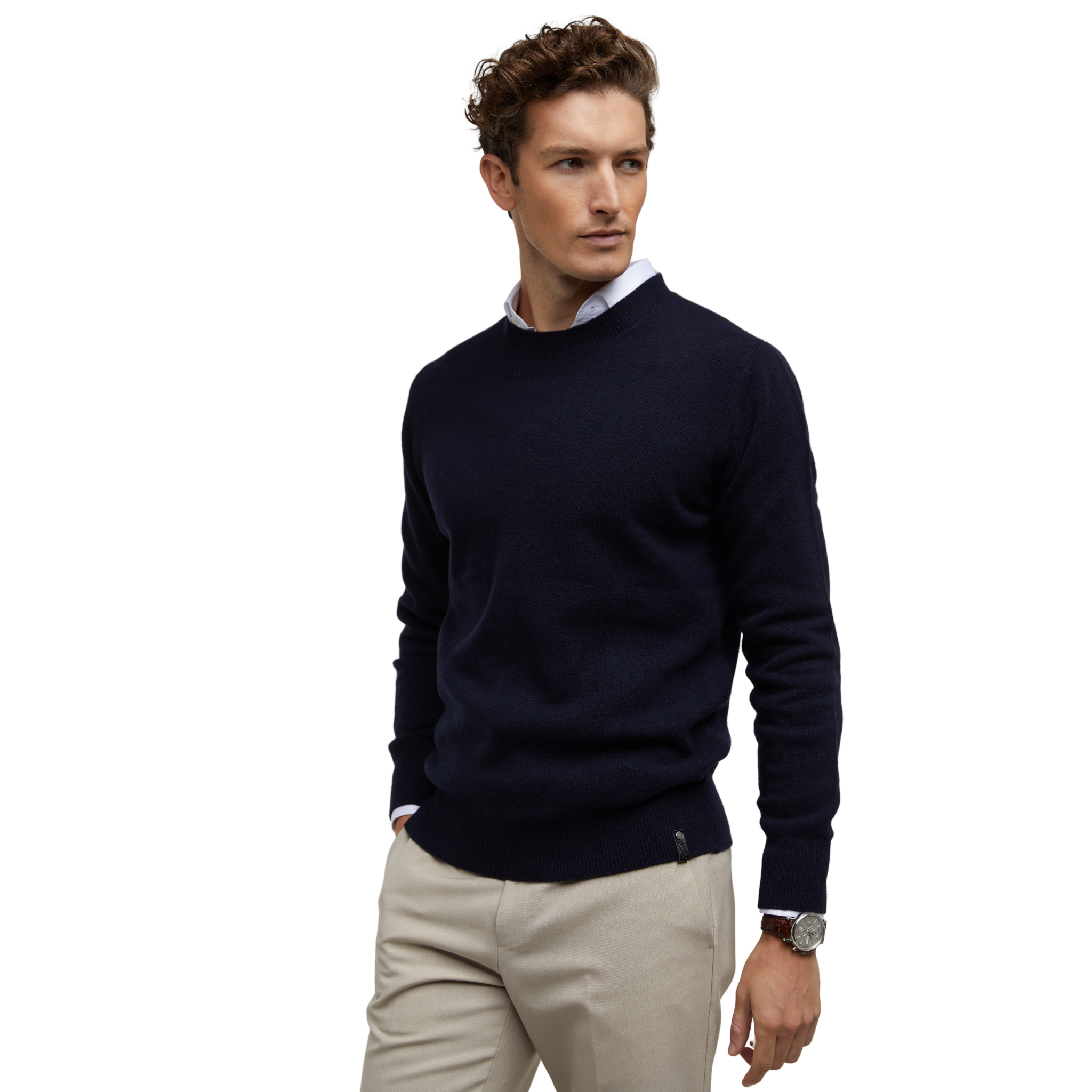 Byron Crew Neck Knit Navy