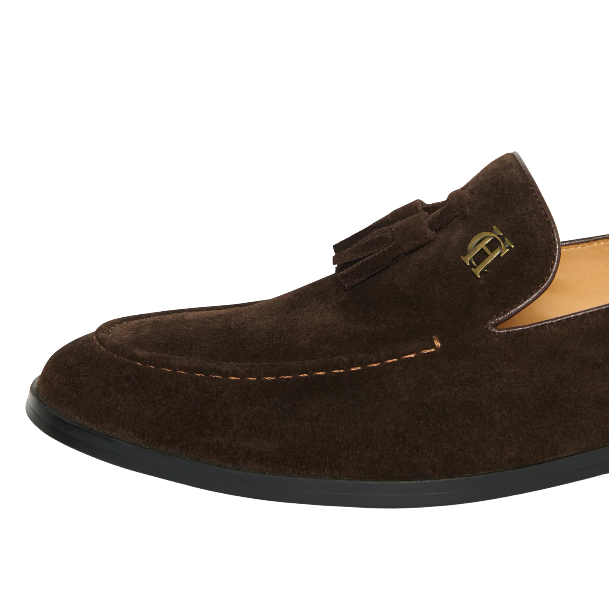 Suede Tassel Loafer Chocolate