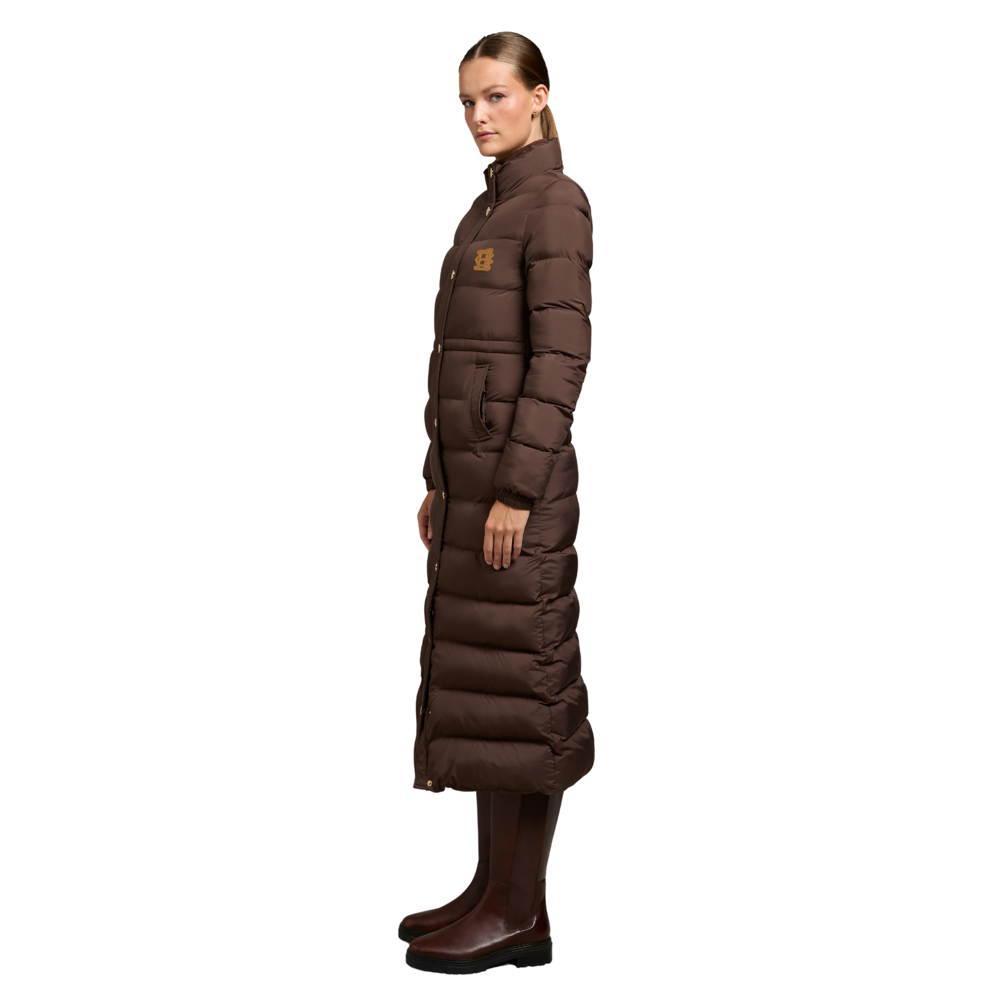 Milton Longline Coat Chocolate