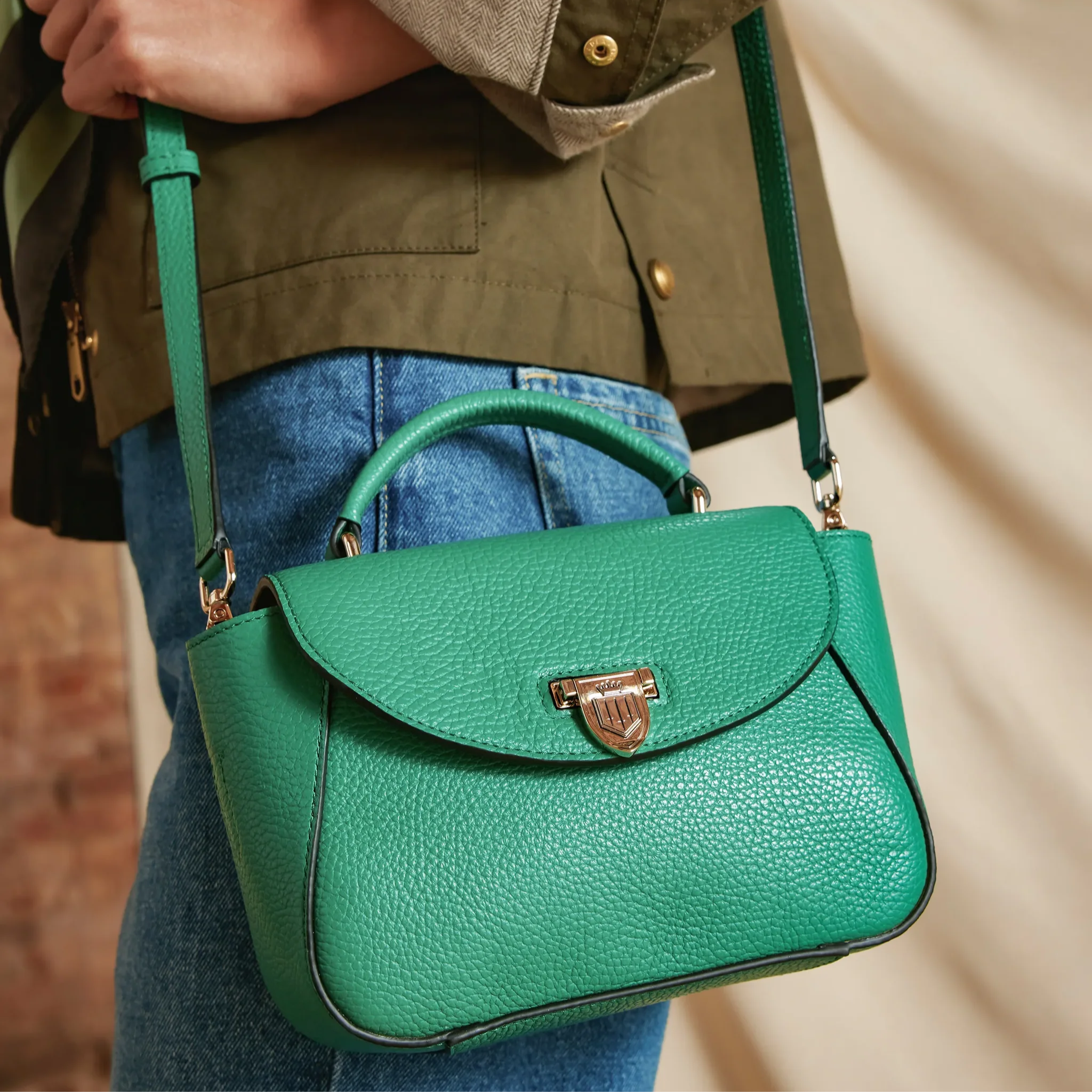 Mini Blenheim Handbag Clover Green Leather