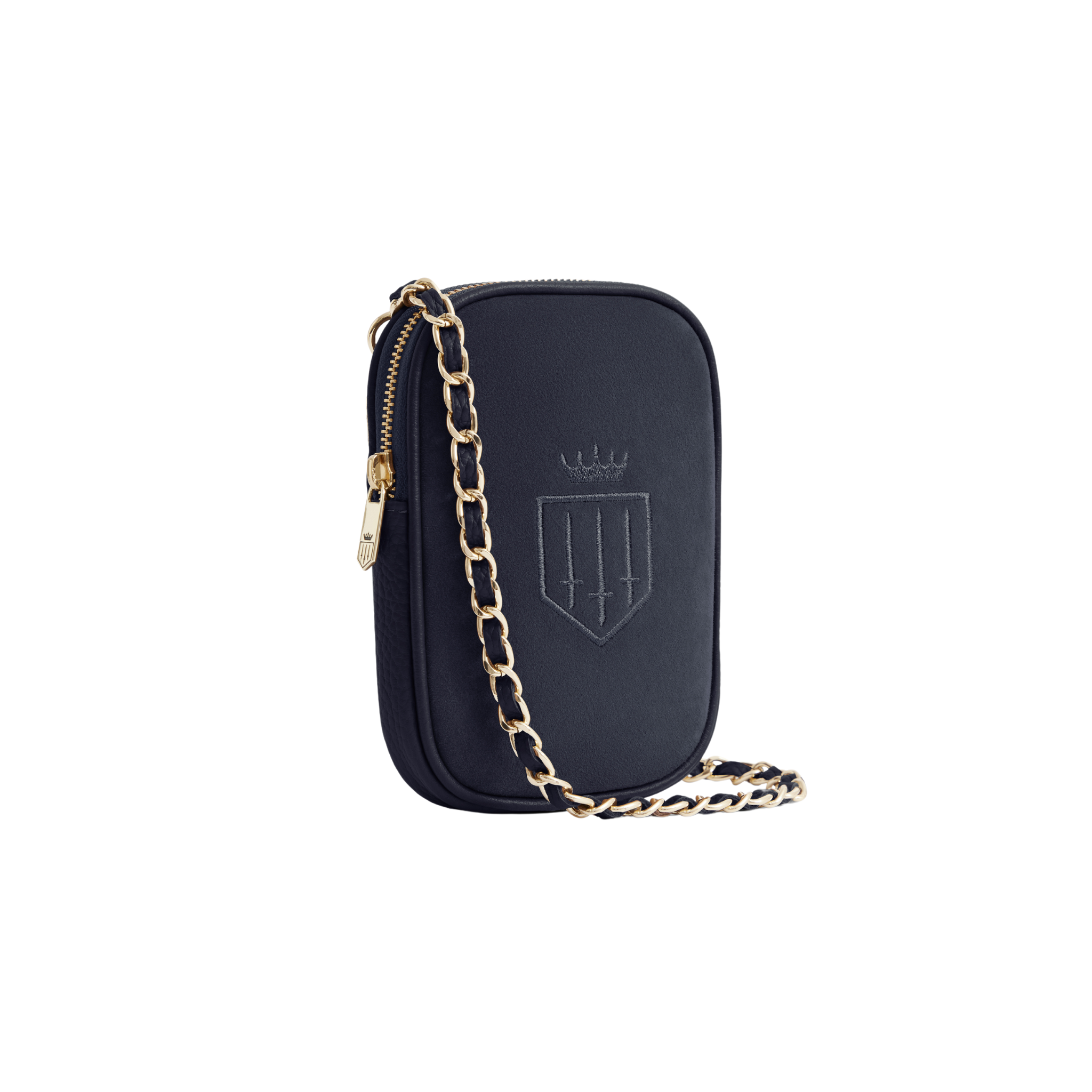 Mini Finsbury Cross Body Bag Navy Suede