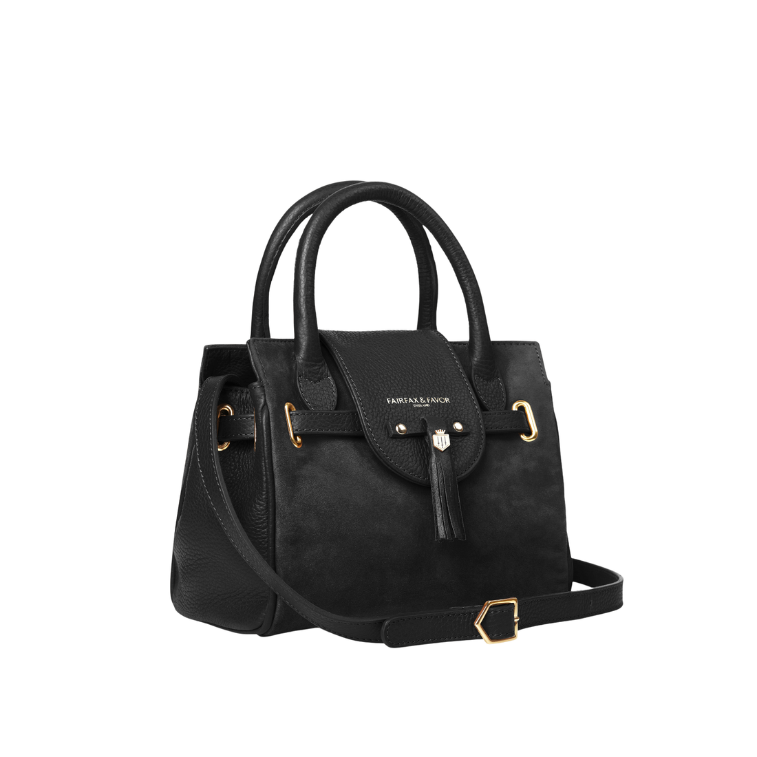 Mini Windsor Handbag Black Suede