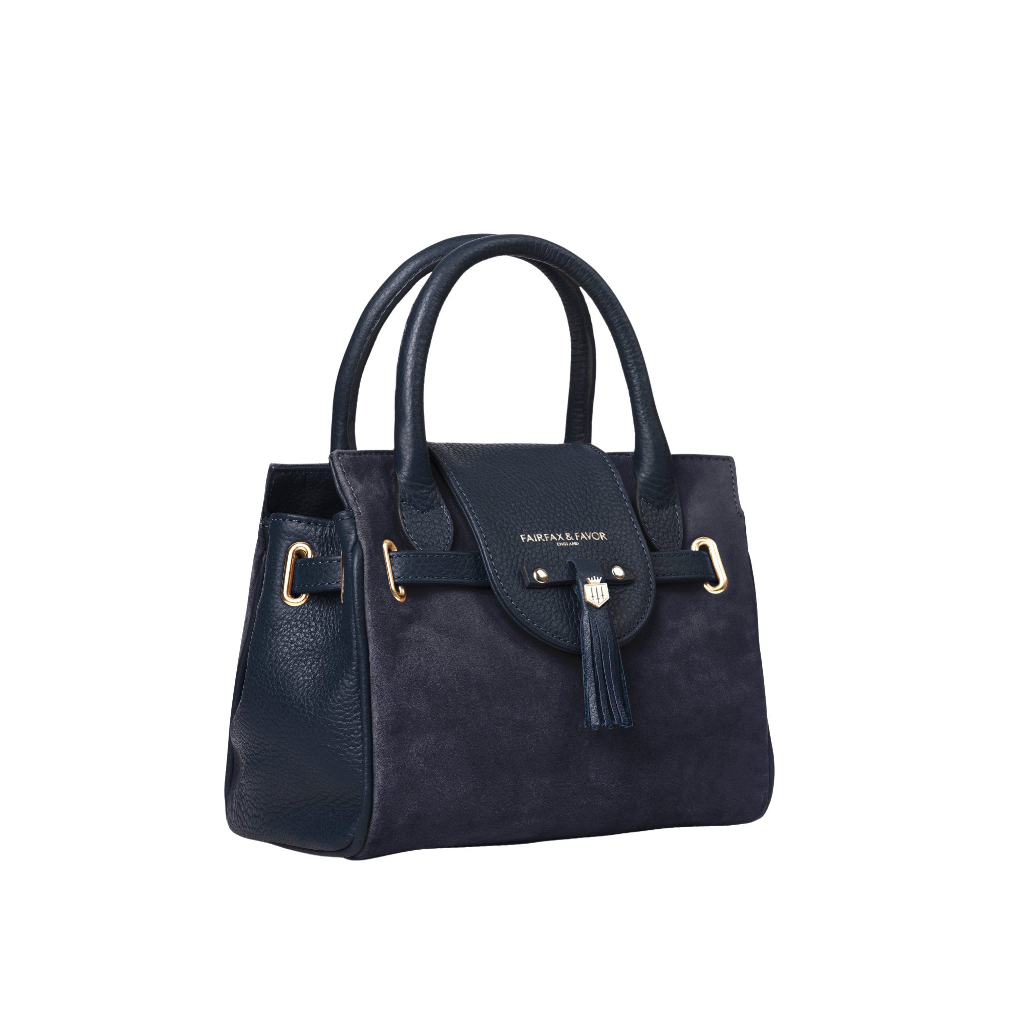 Mini Windsor Handbag Navy Suede