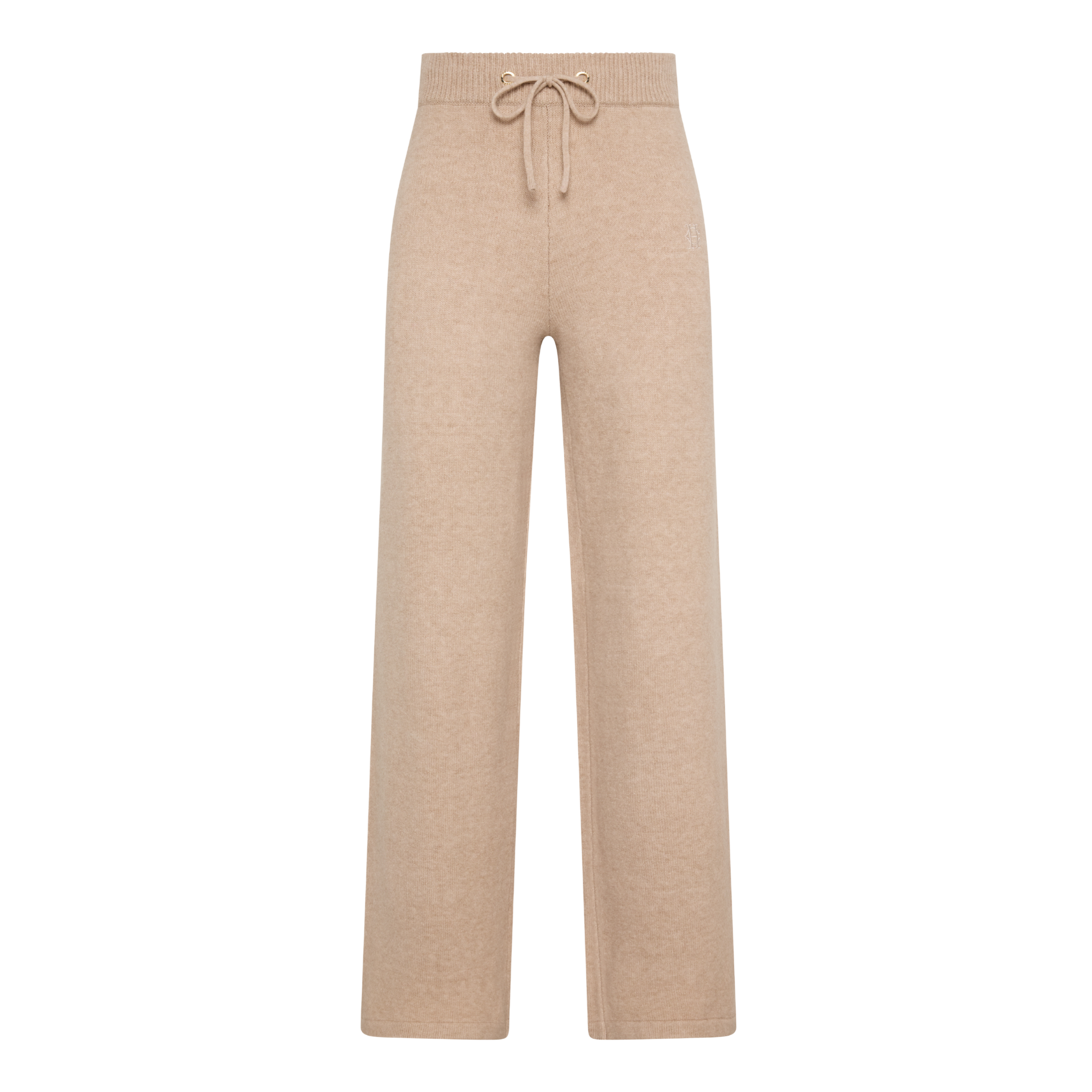 Nina Knitted Wide Leg Pant Toffee Marl