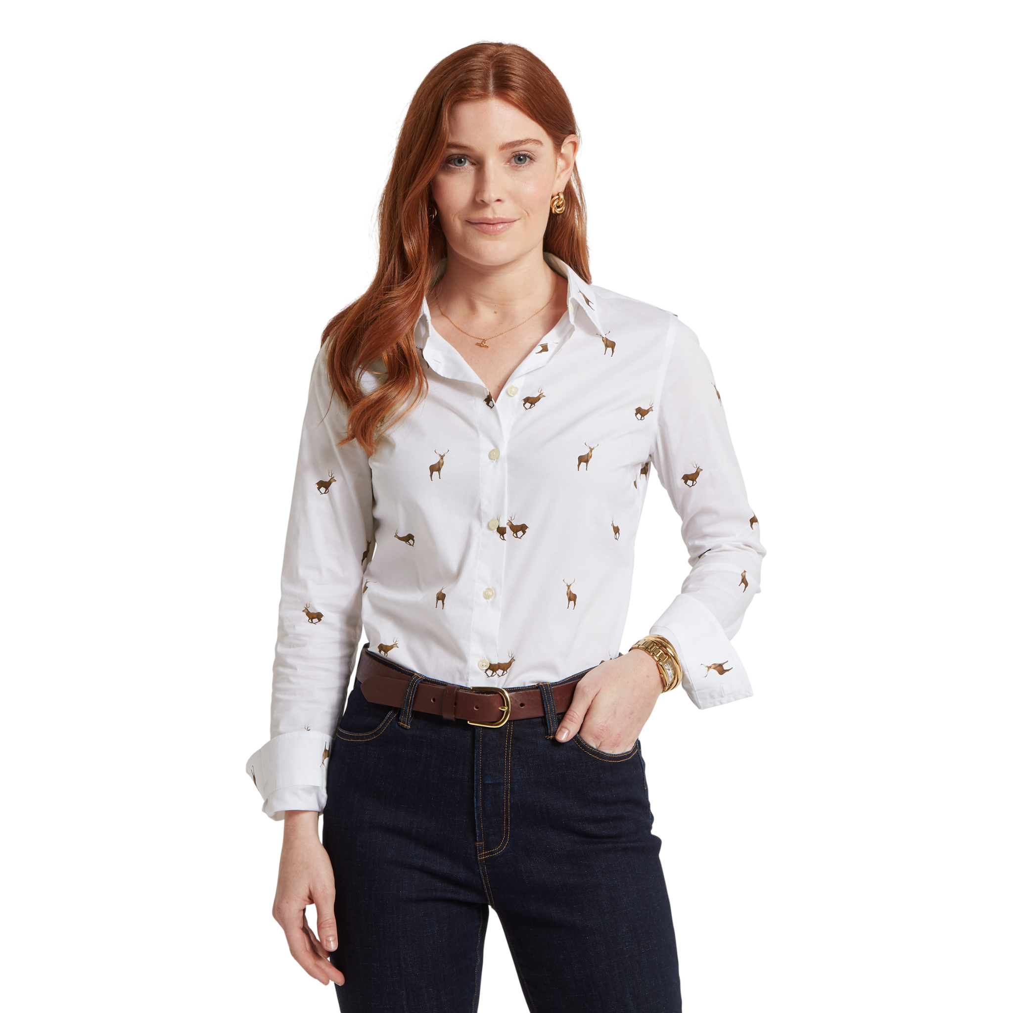 Norfolk Shirt Stag Print