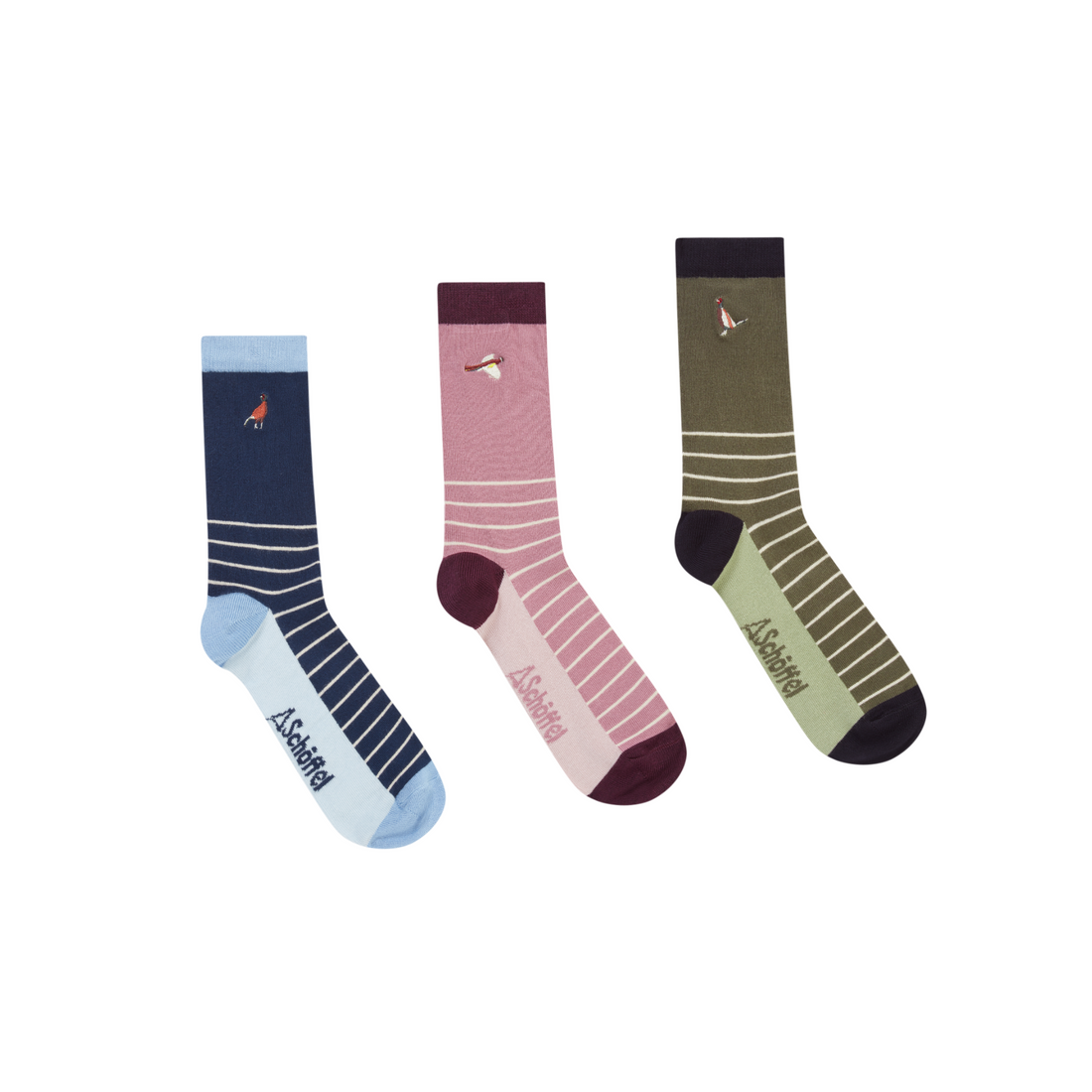 Bamboo Sock Box (Box of 3) Pheasant Mix 4-7