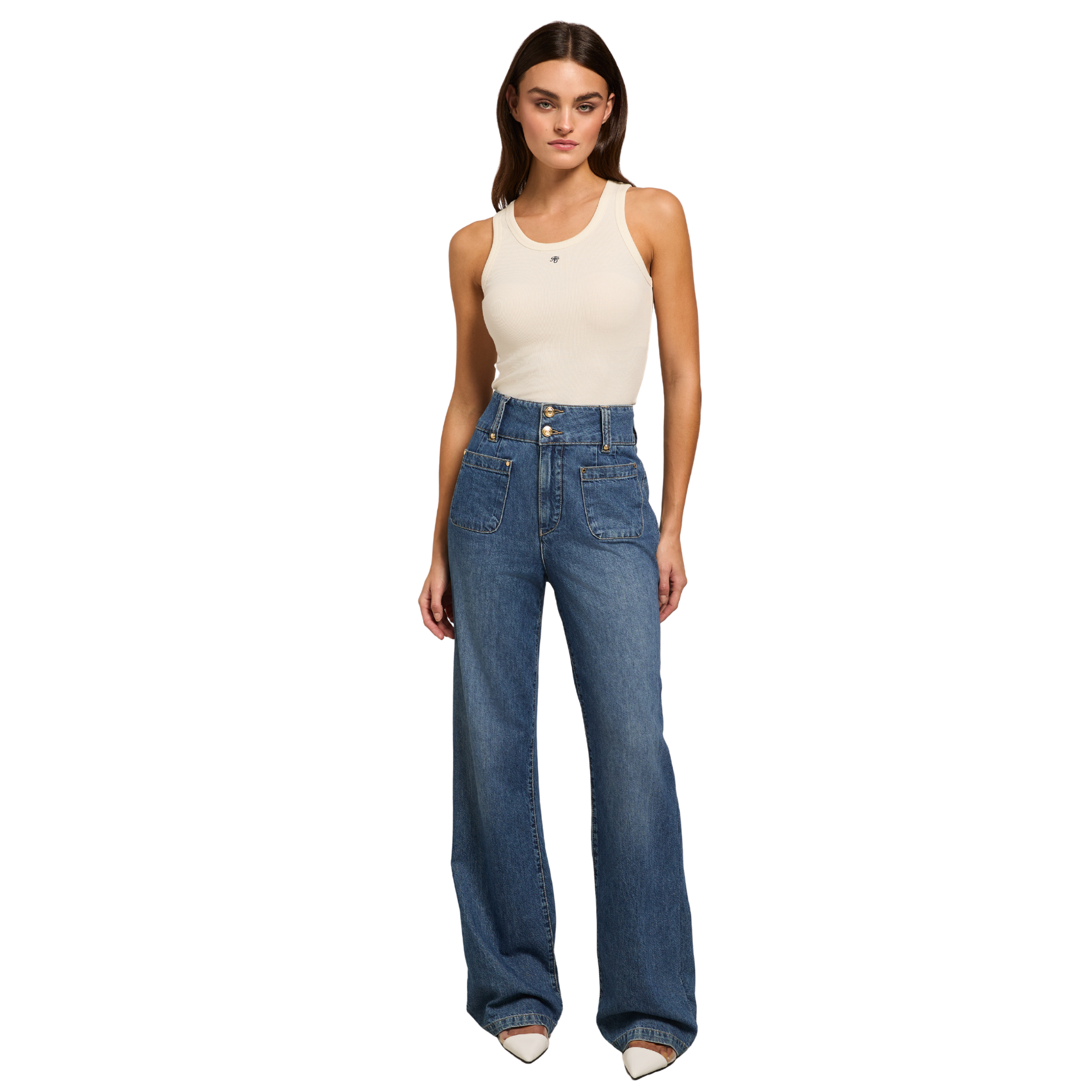 Rebecca Rib Tank Natural