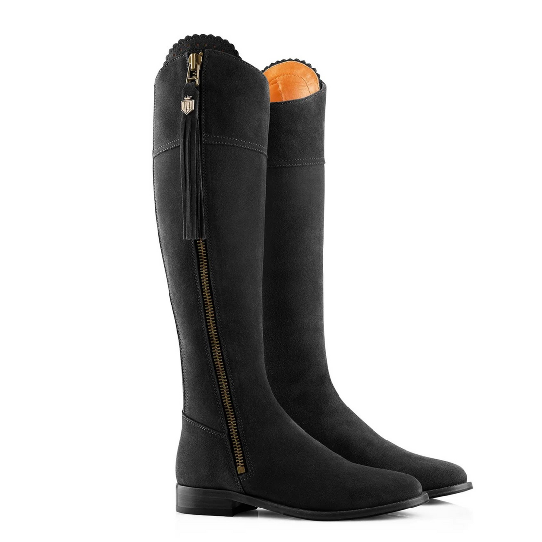 The Regina Regular Fit Black Suede