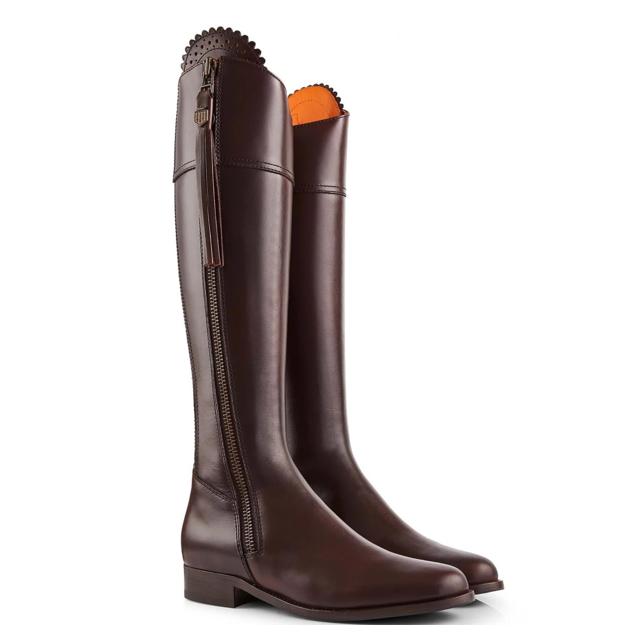 The Regina Narrow Fit Mahogany Leather