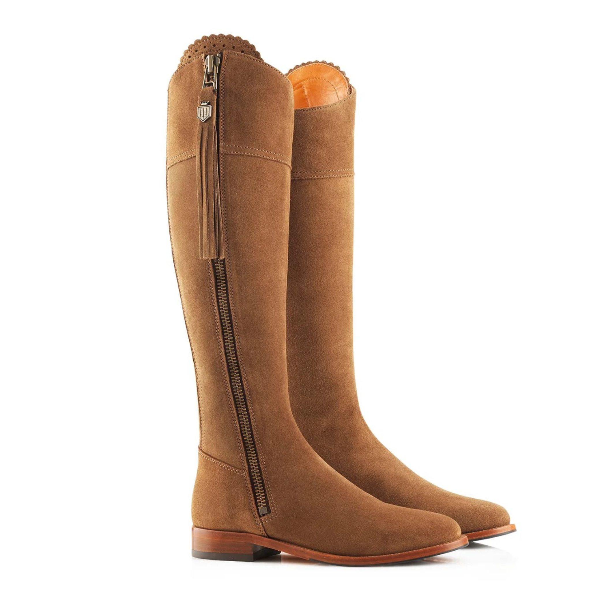 The Regina Regular Fit Tan Suede