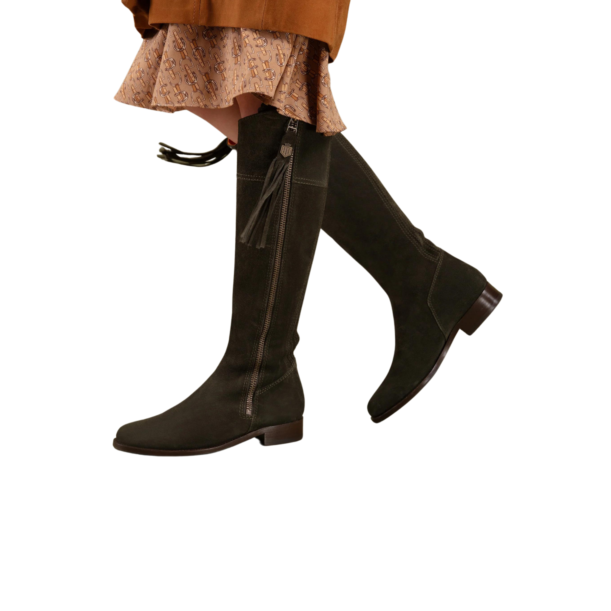 The Regina Regular Fit Moss Green Suede