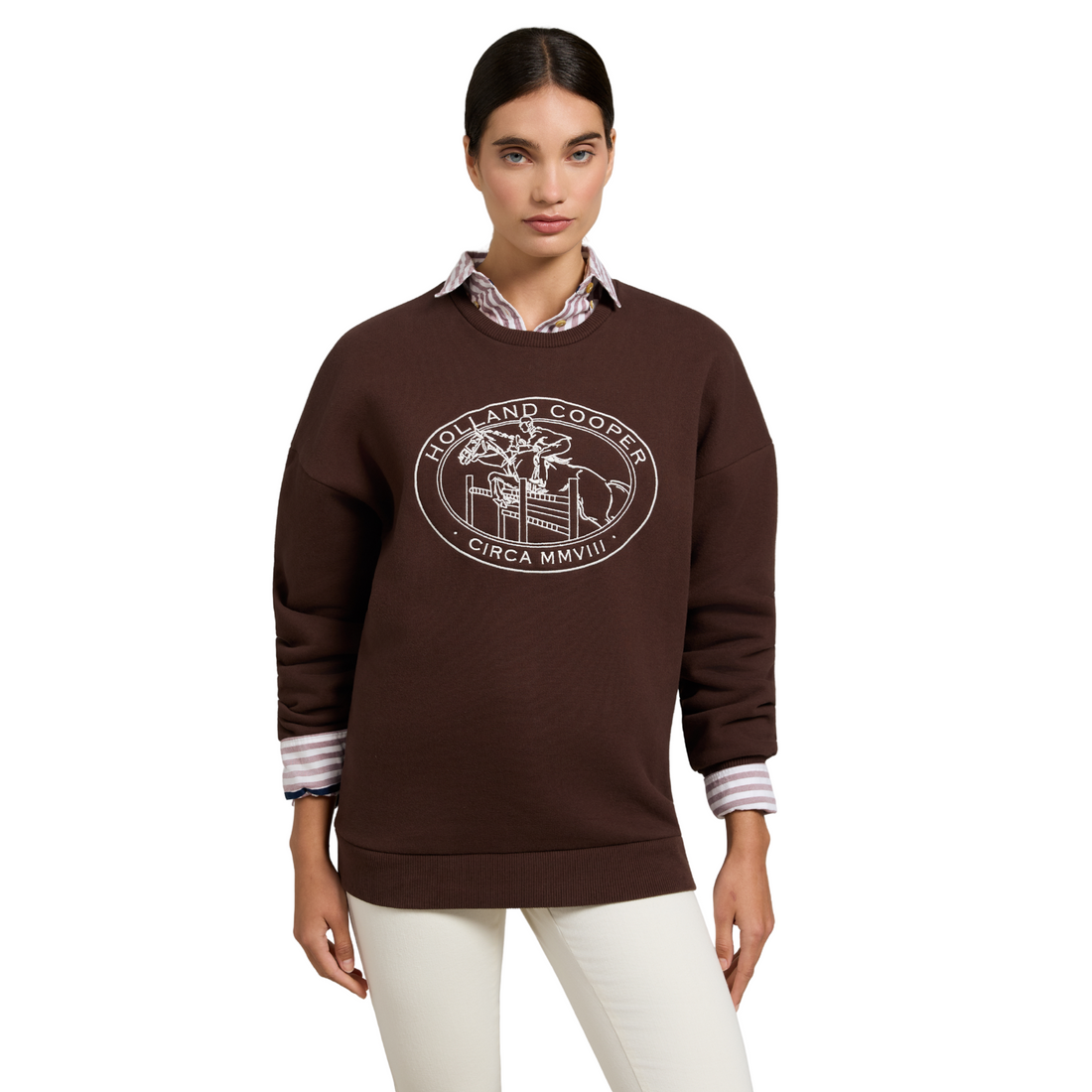 Relaxed Fit Crew Neck Sweat Walnut