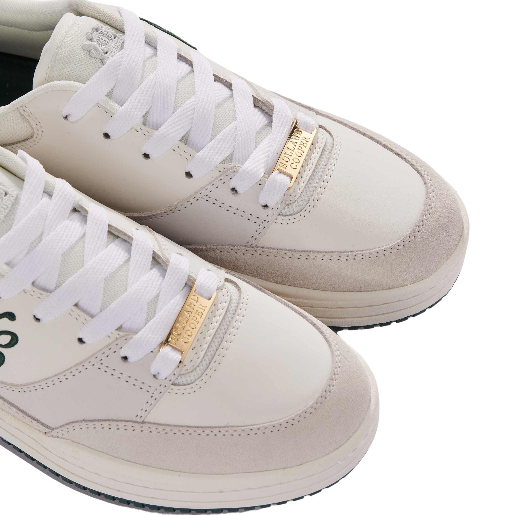 Retro Trainer White Racing Green