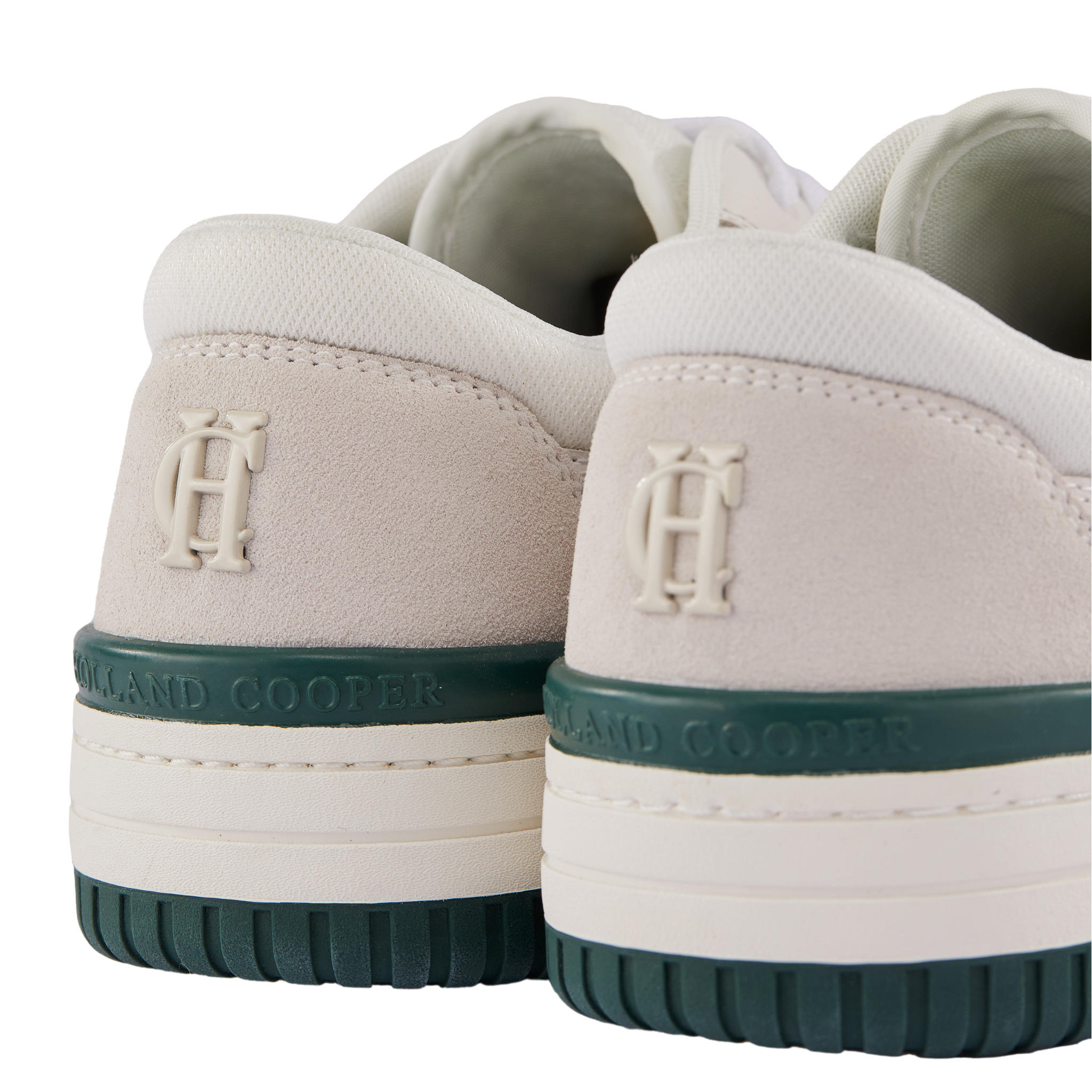 Retro Trainer White Racing Green