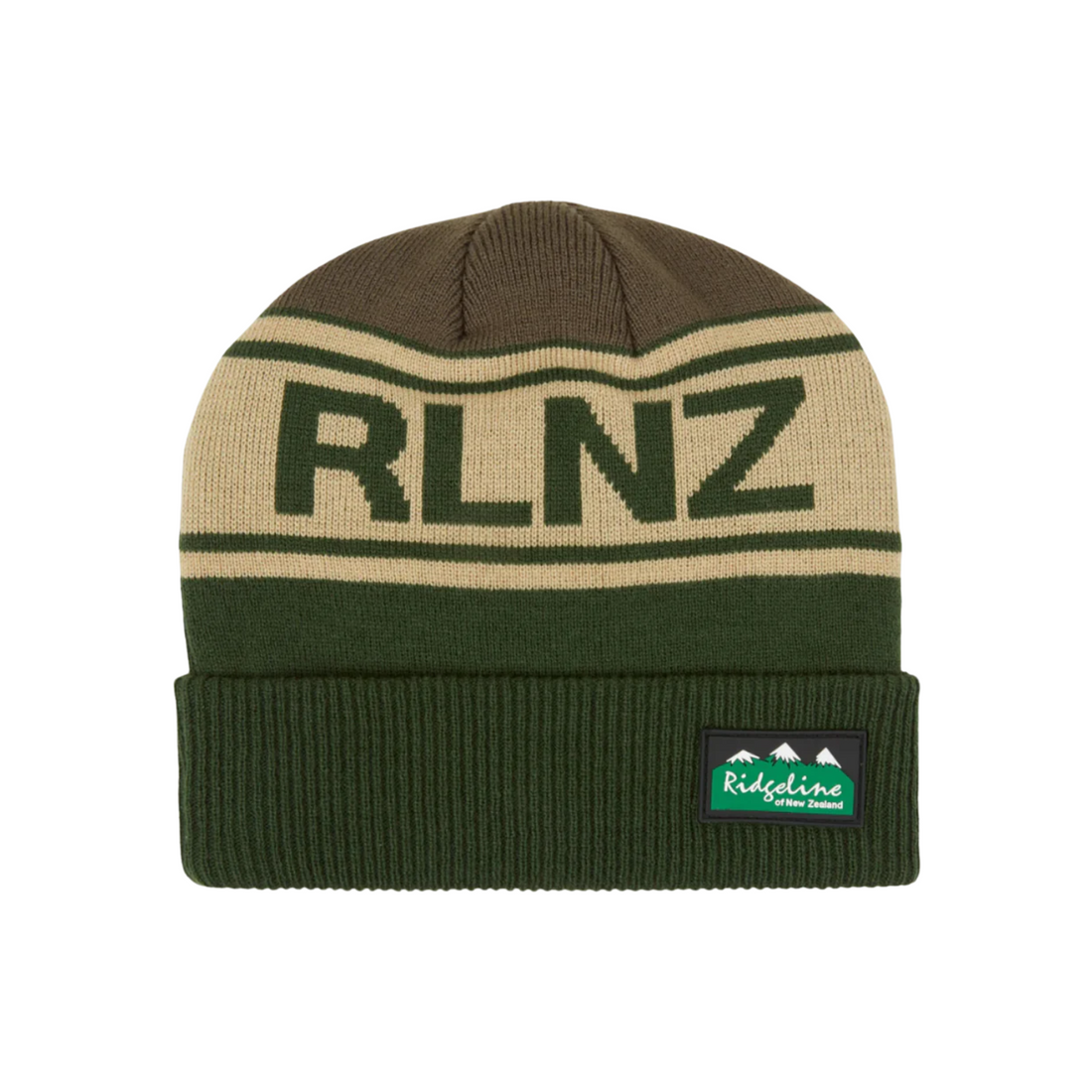 RLNZ Knitted Beanie Olive Multi