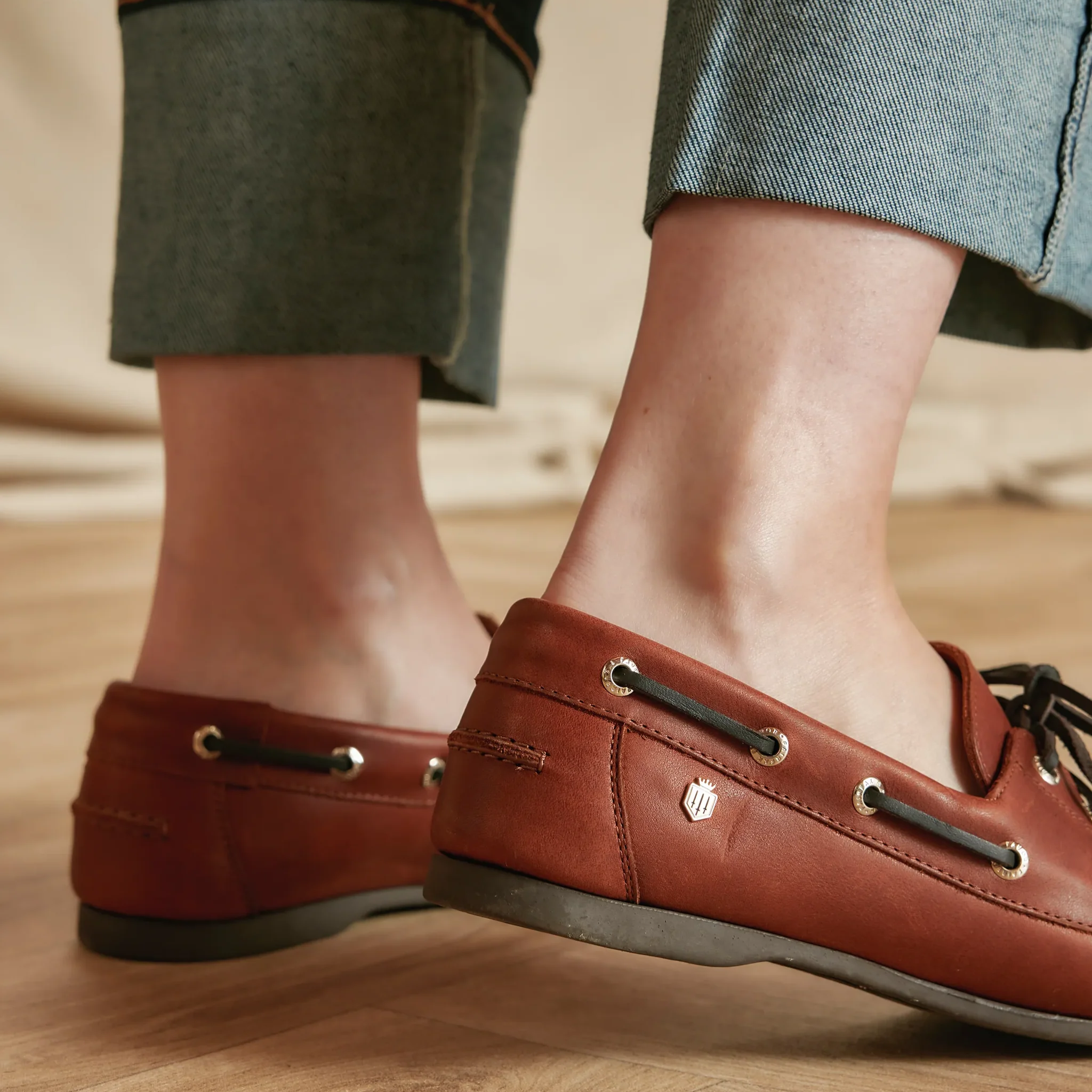 Salcombe Deck Shoe Tan Leather