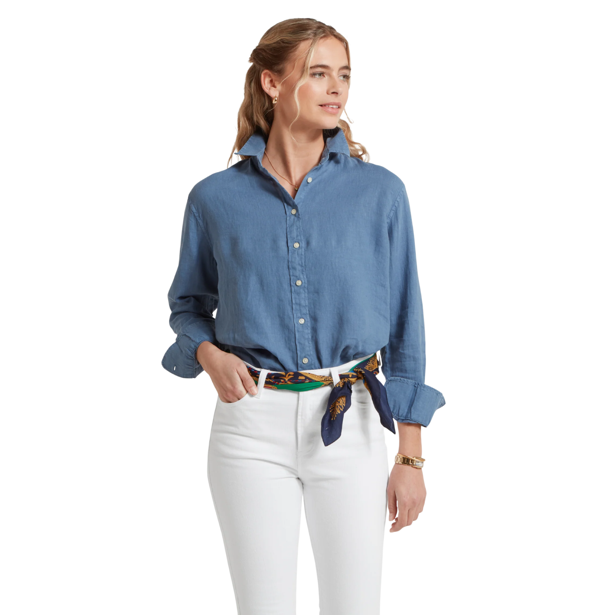 Salthouse Linen Shirt French Navy