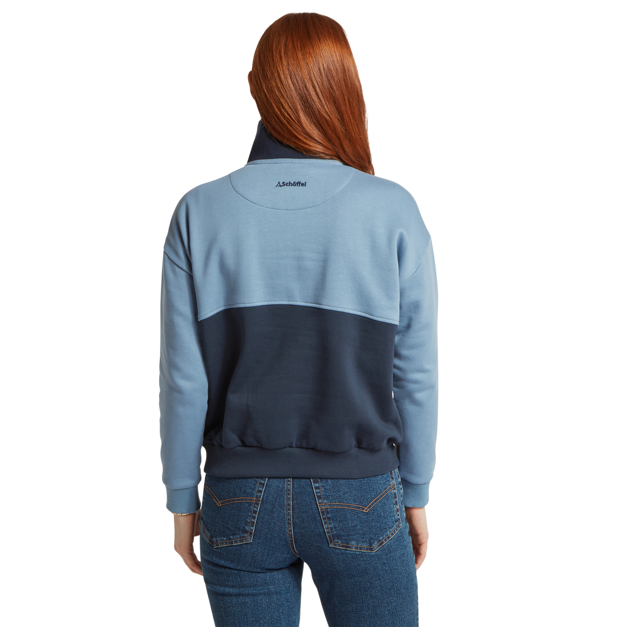 Braunton 1/4 Zip Sweatshirt Blueberry/Lake Blue