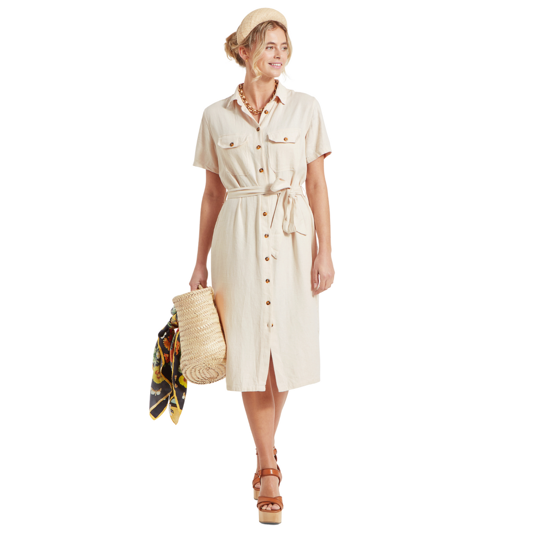 Daisy Linen Dress Oat