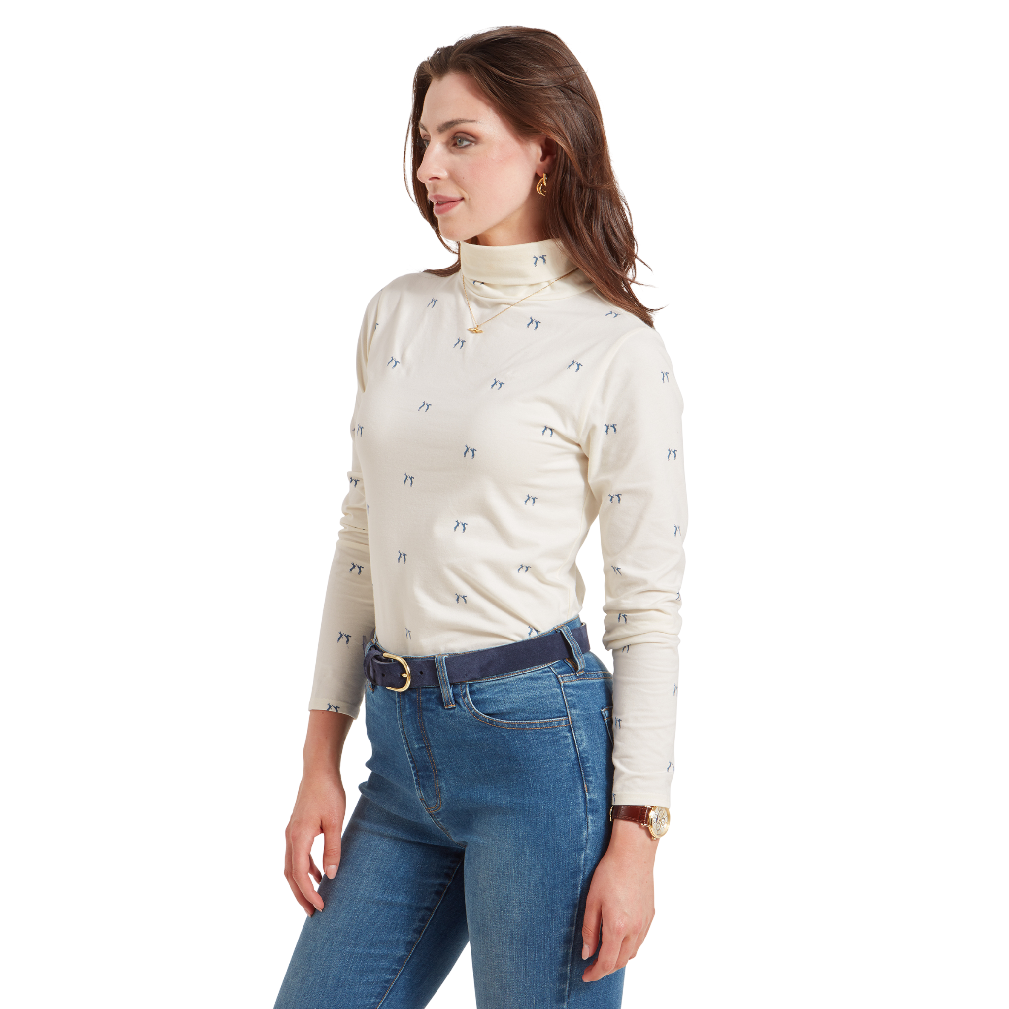 Malham Top Navy Hare