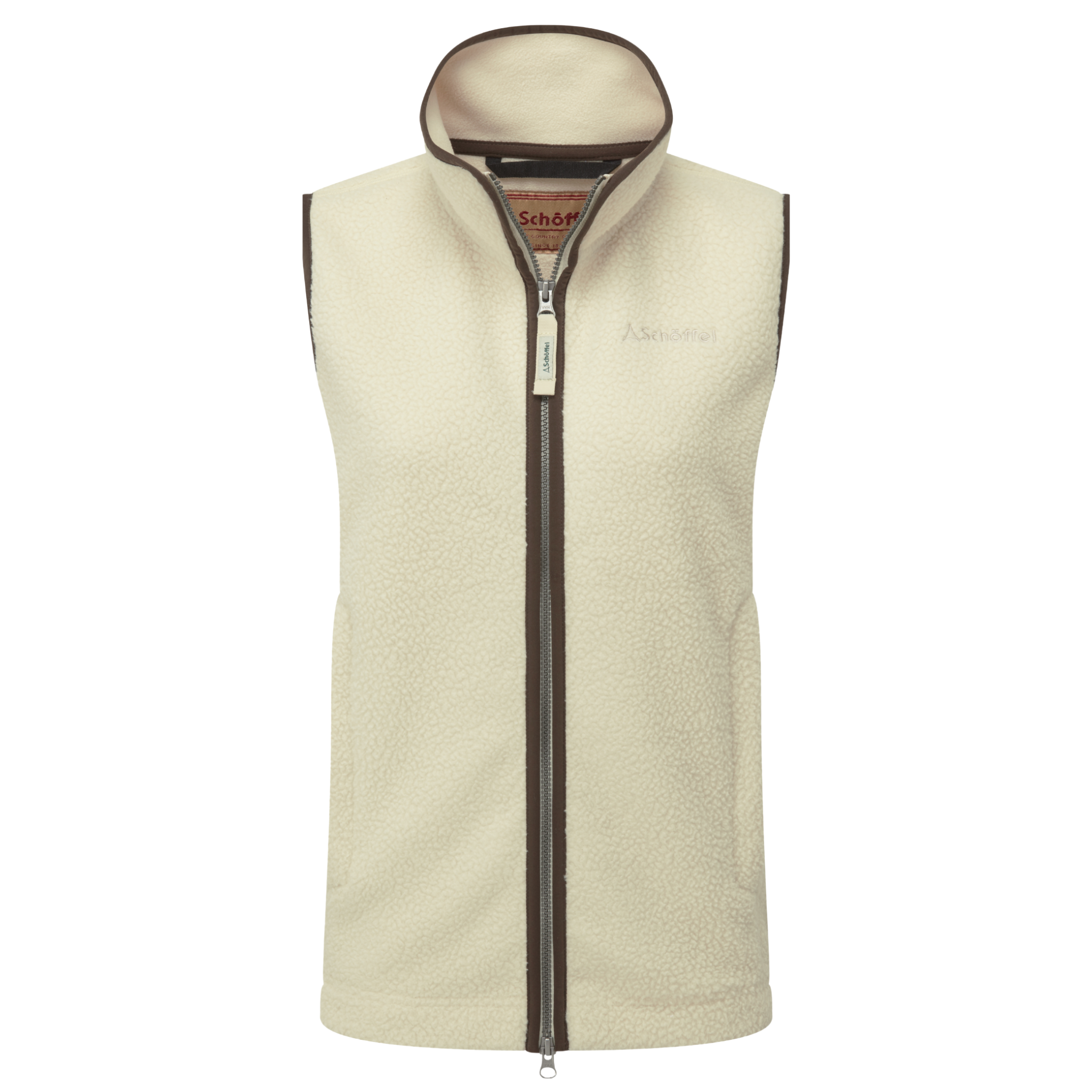Lyndon Retro Fleece Gilet Ecru