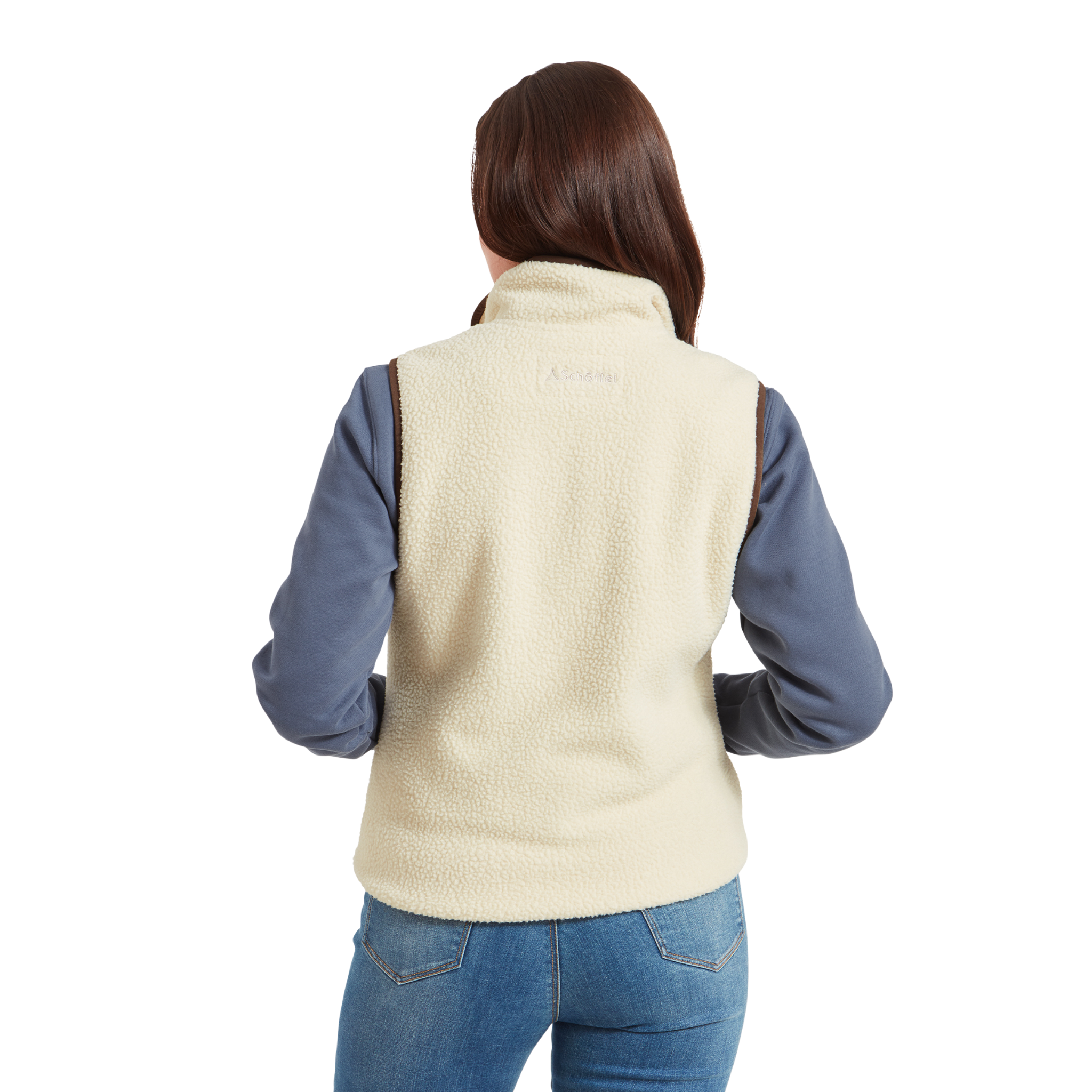 Lyndon Retro Fleece Gilet Ecru