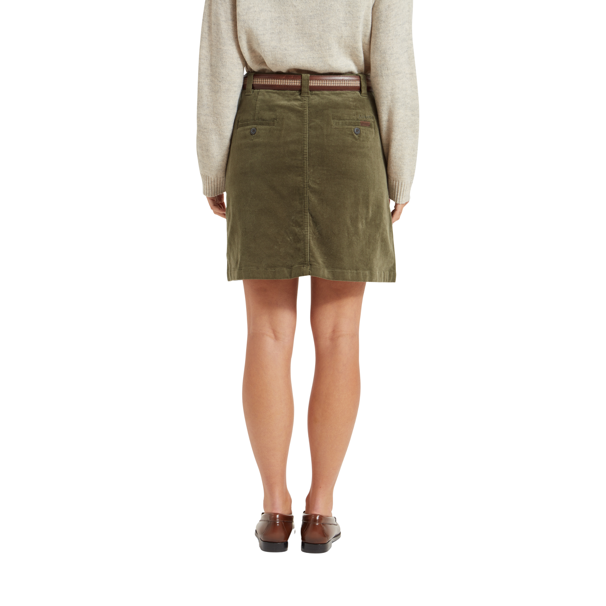 Sage Cord Skirt Dark Sage
