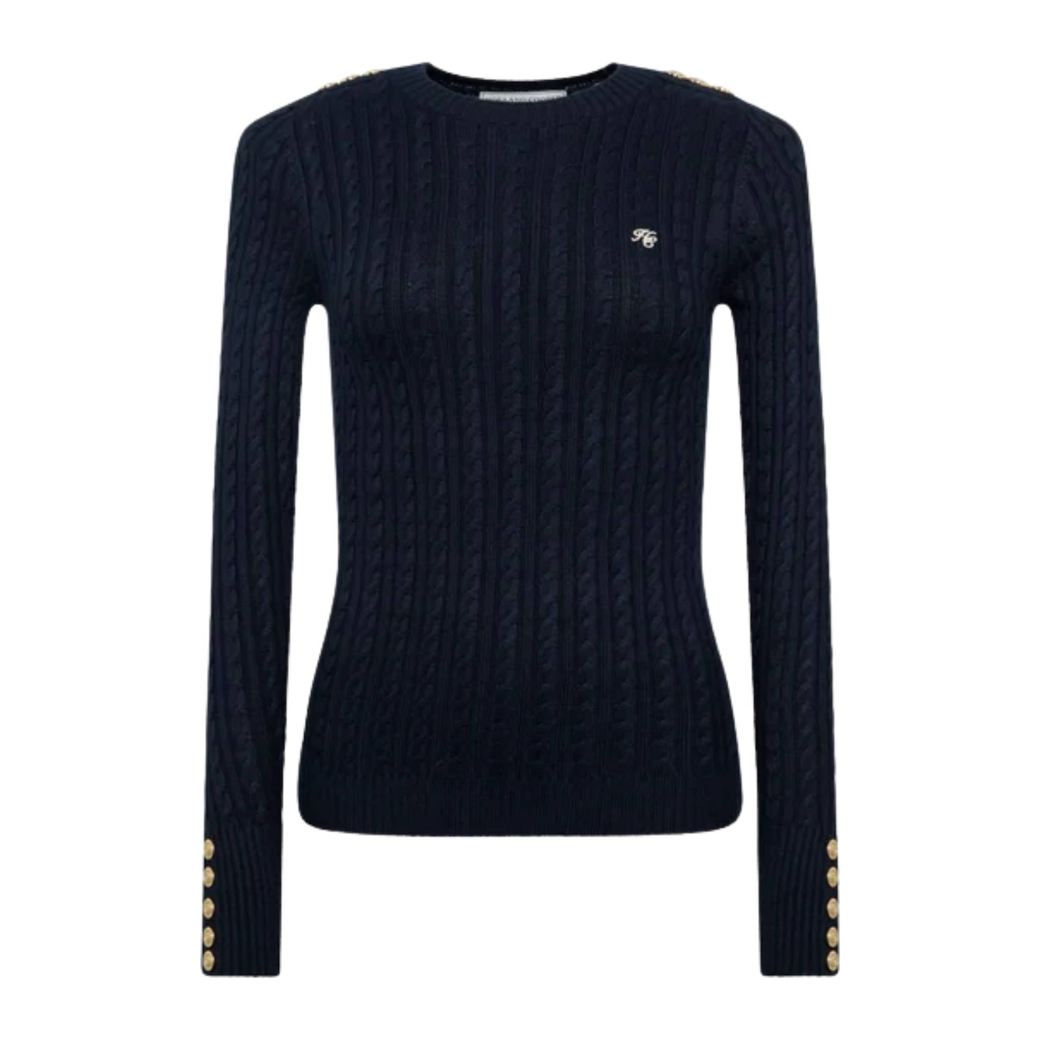 Seattle Cable Crew Knit Ink Navy