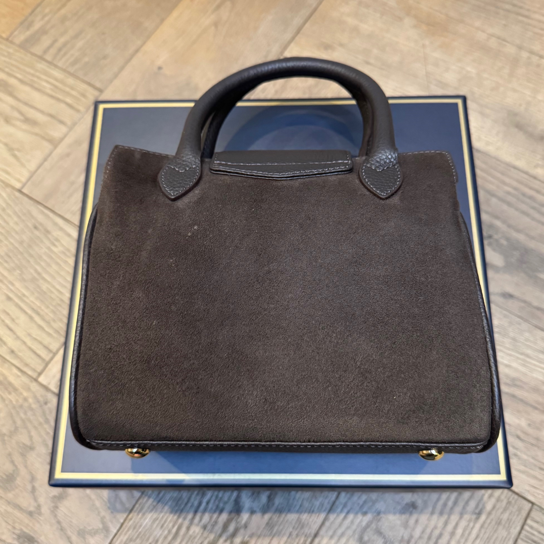Seconds 050 Mini Windsor Handbag Chocolate Suede