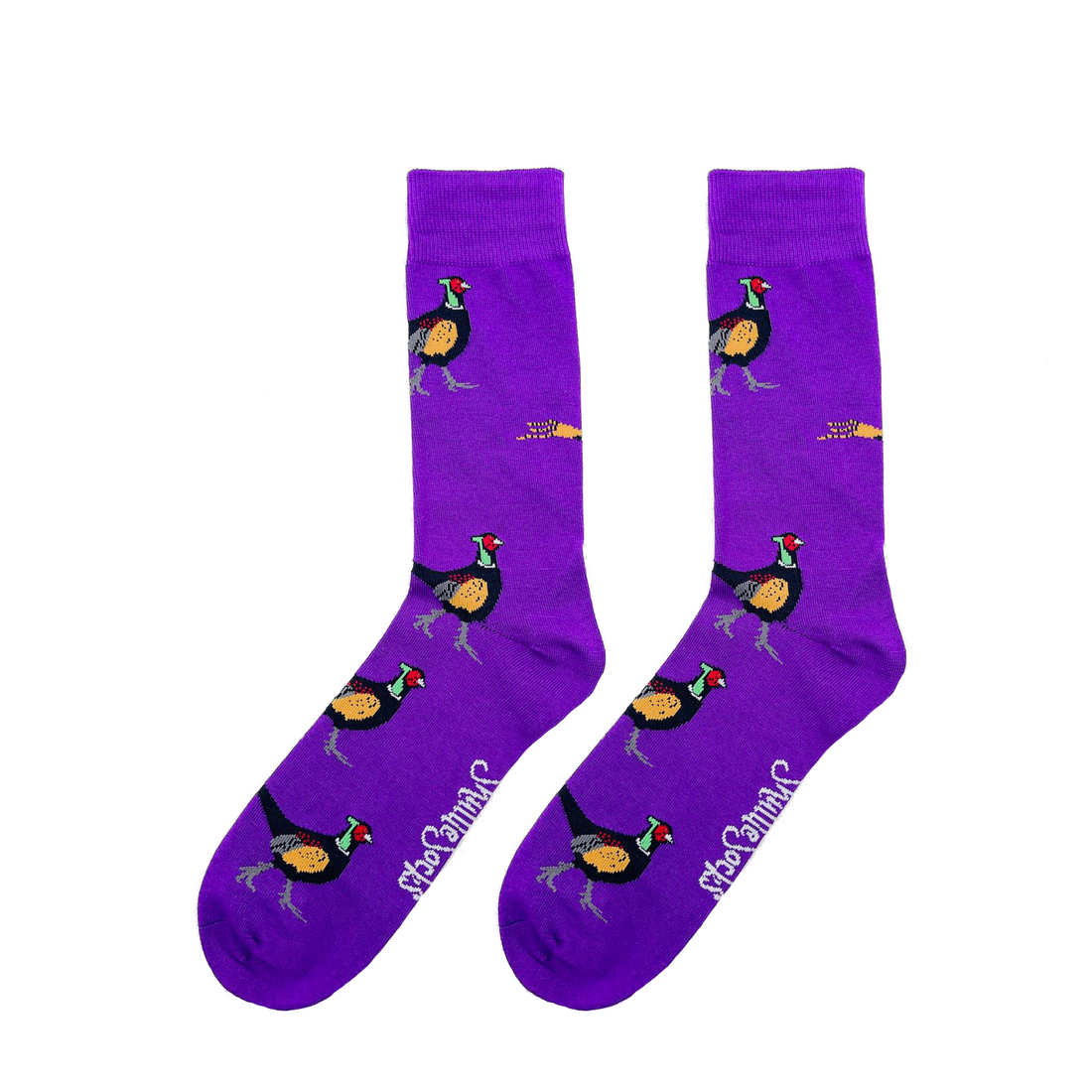 Standing Pheasant Socks Purple