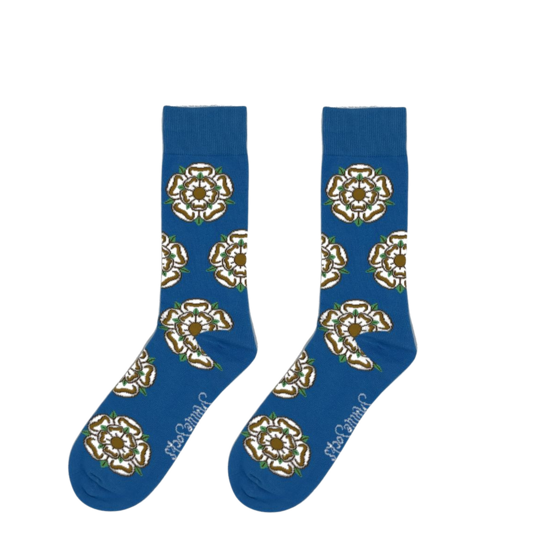 Yorkshire Rose Socks Blue