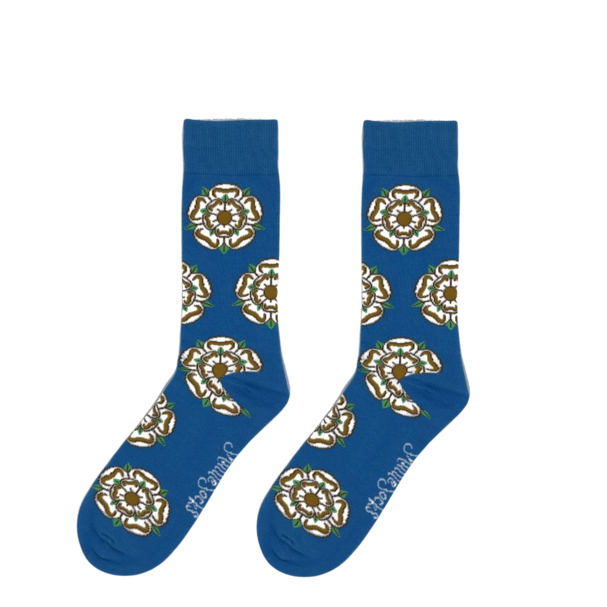 Yorkshire Rose Socks Blue