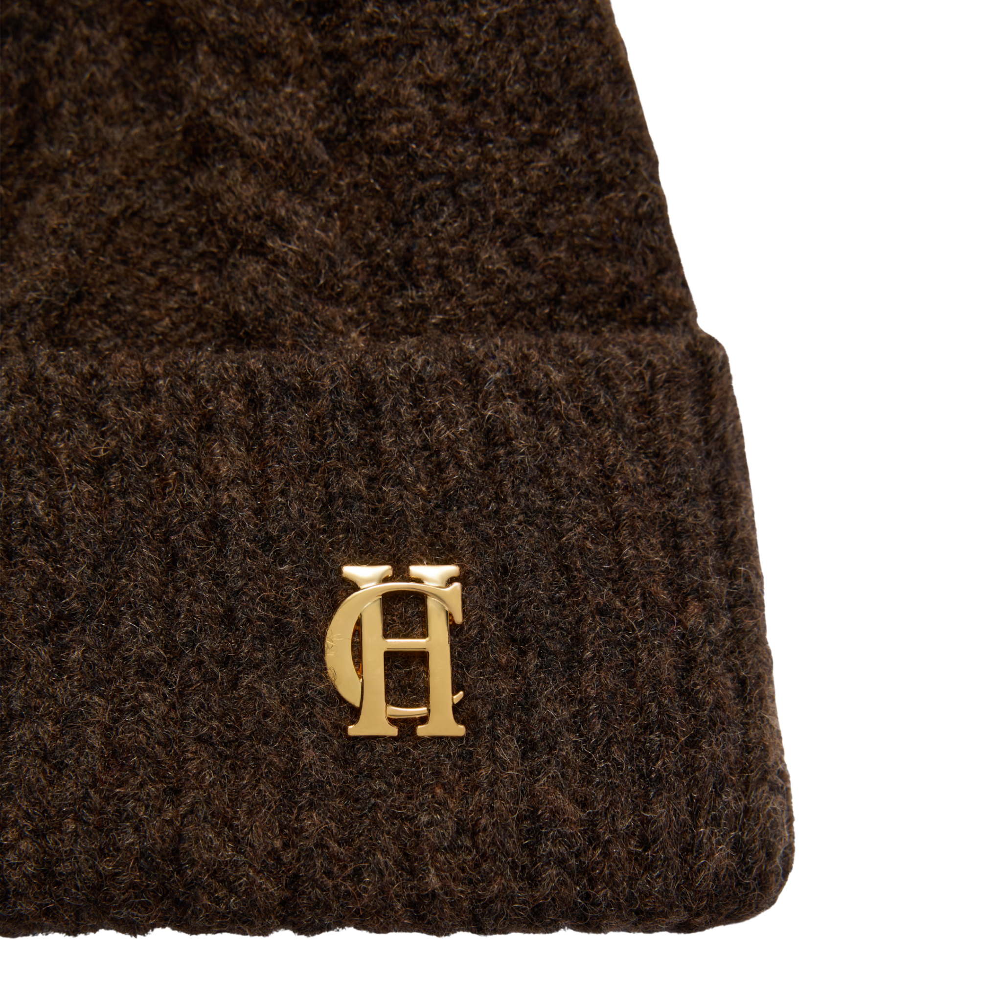 Sloane Cable Bobble Hat Chocolate
